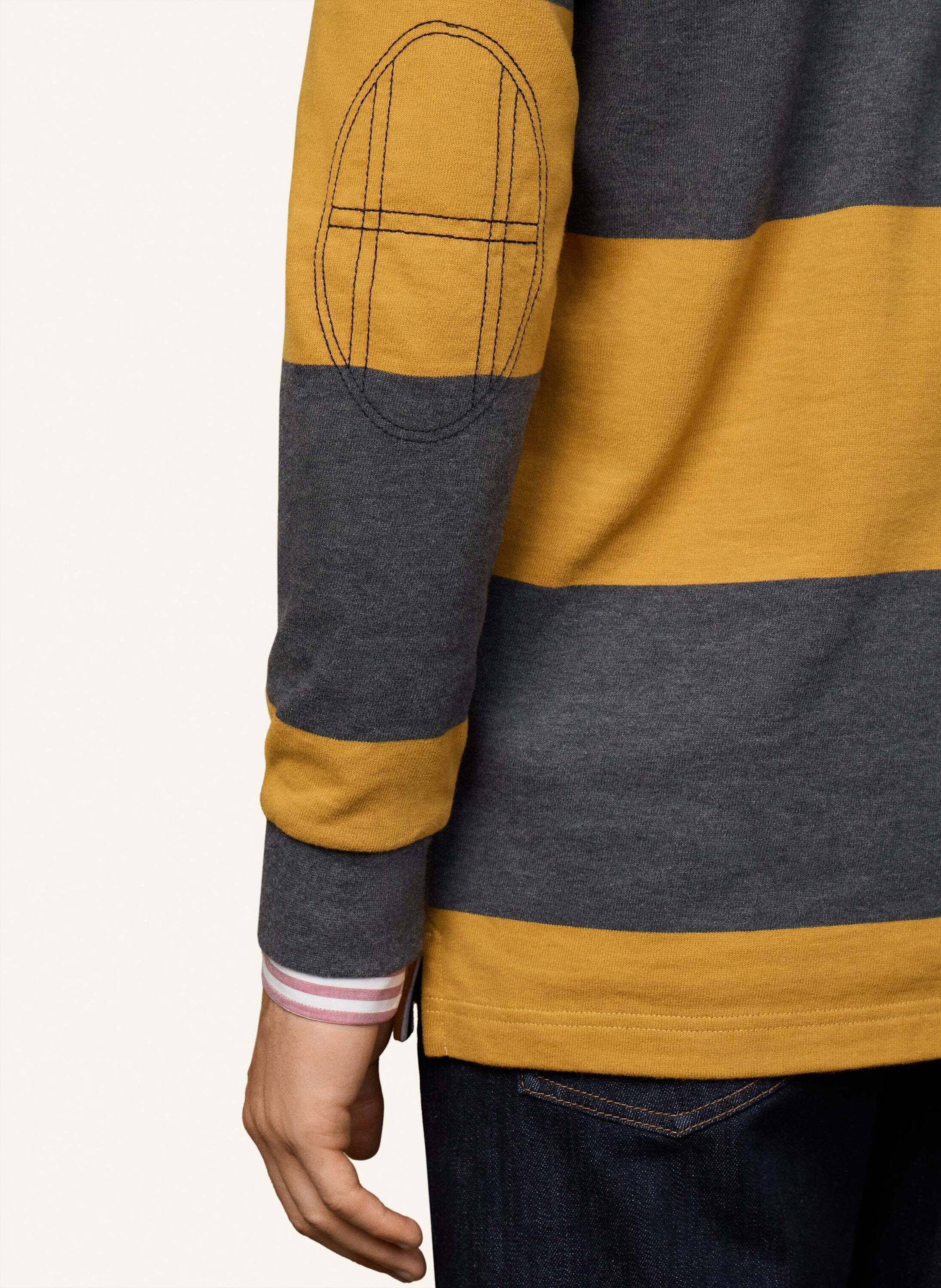 Thumbnail - Hackett London Poloshirt Heritage Crest Stripe gelb