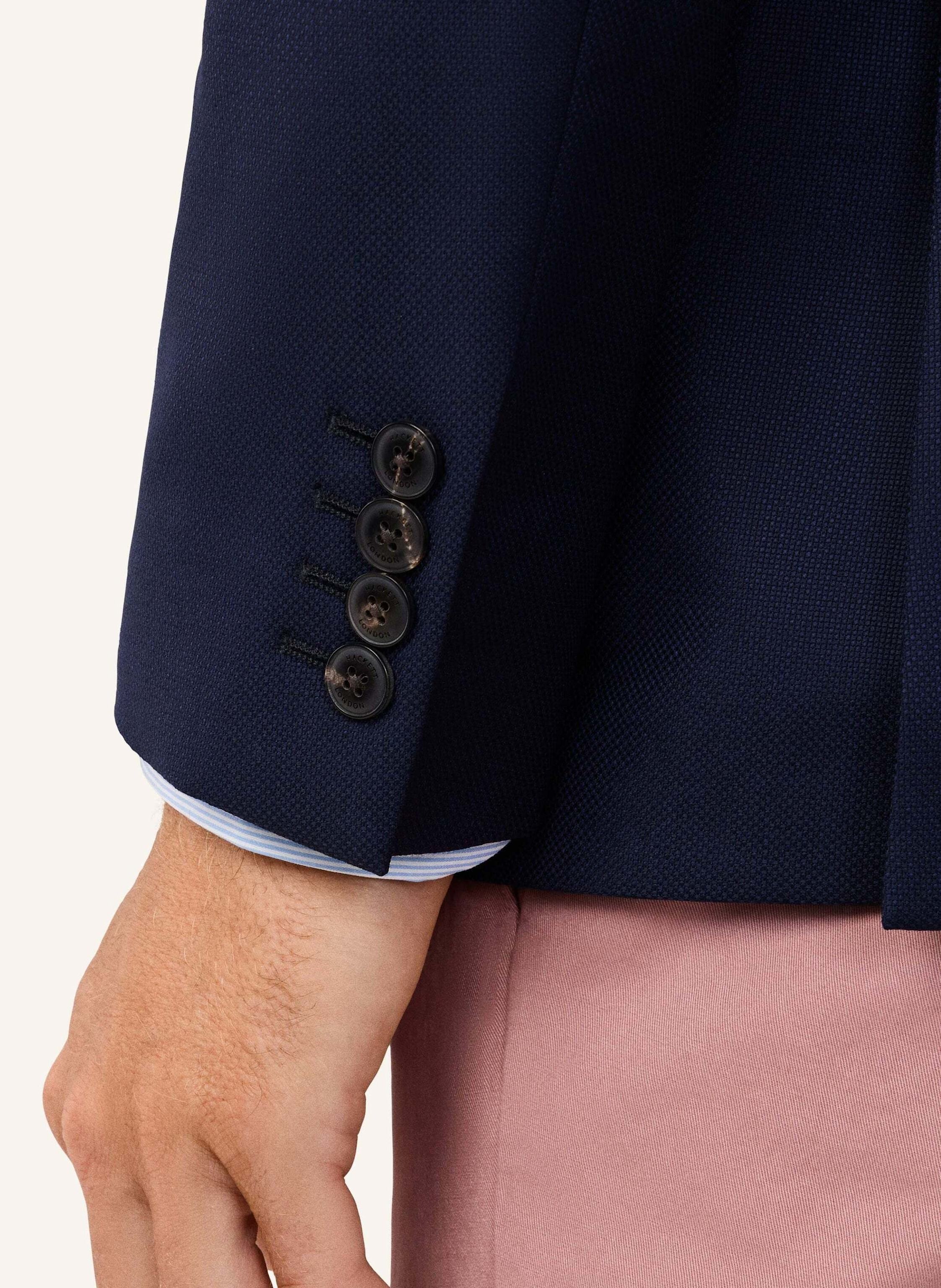 Thumbnail - Hackett London Blazer 130s Hopsack Blazer blau