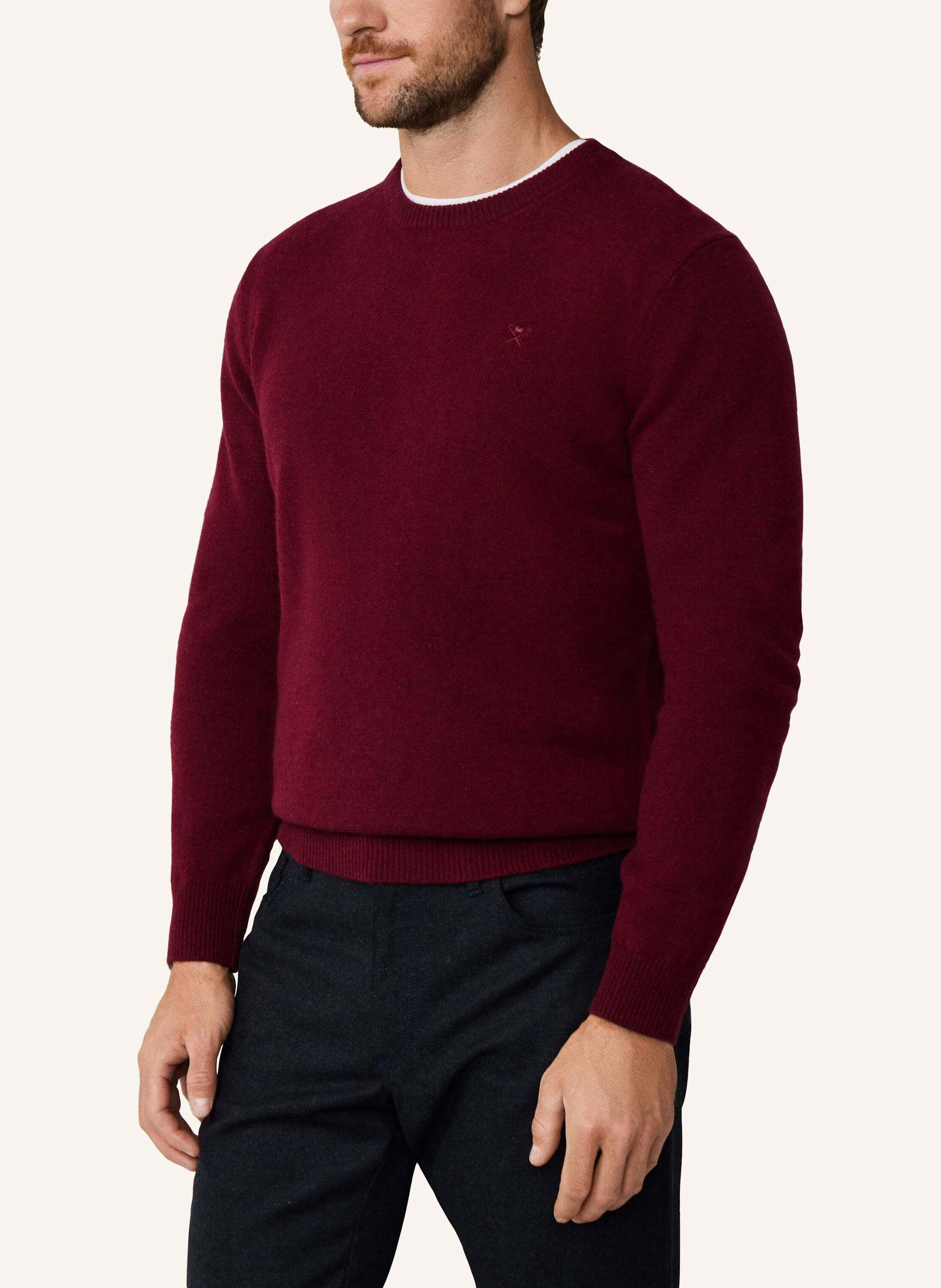 Thumbnail - Hackett London Pullover Lambswool Crew rot
