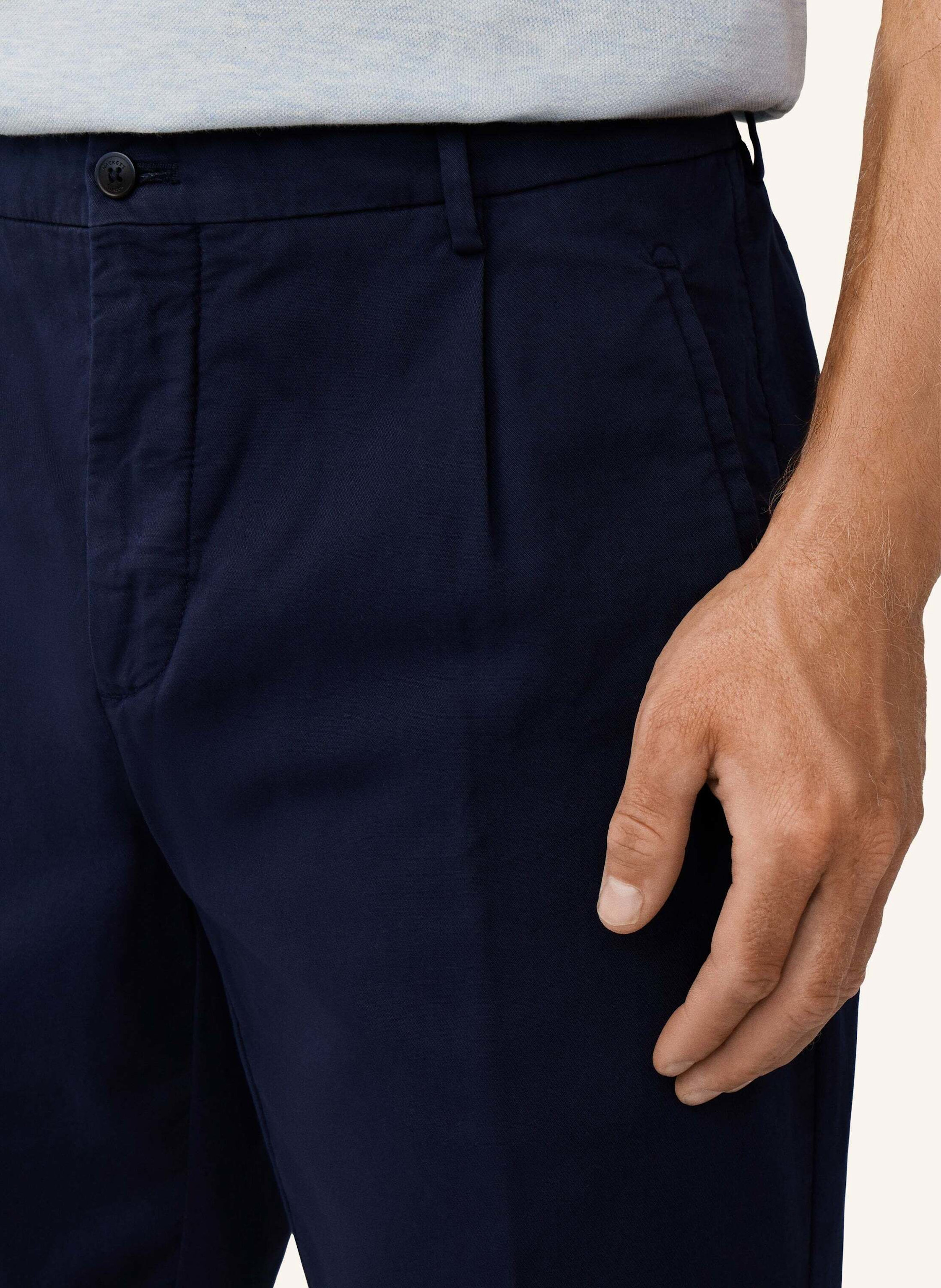 Thumbnail - Hackett London Chino Tricotine Trouser blau