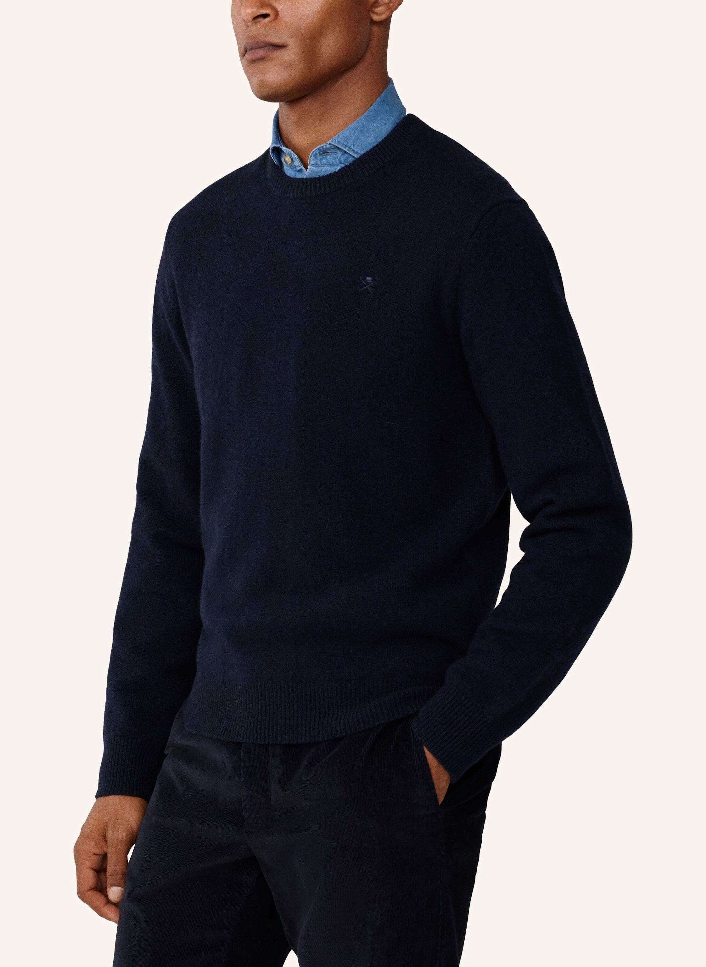Thumbnail - Hackett London Pullover Lambswool Crew blau