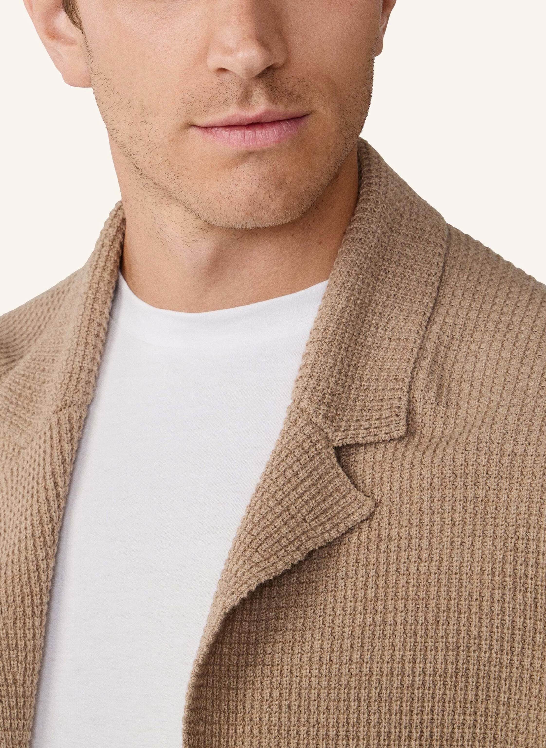 Thumbnail - Hackett London Strickjacken Cardigan Soft Knit Blazer beige