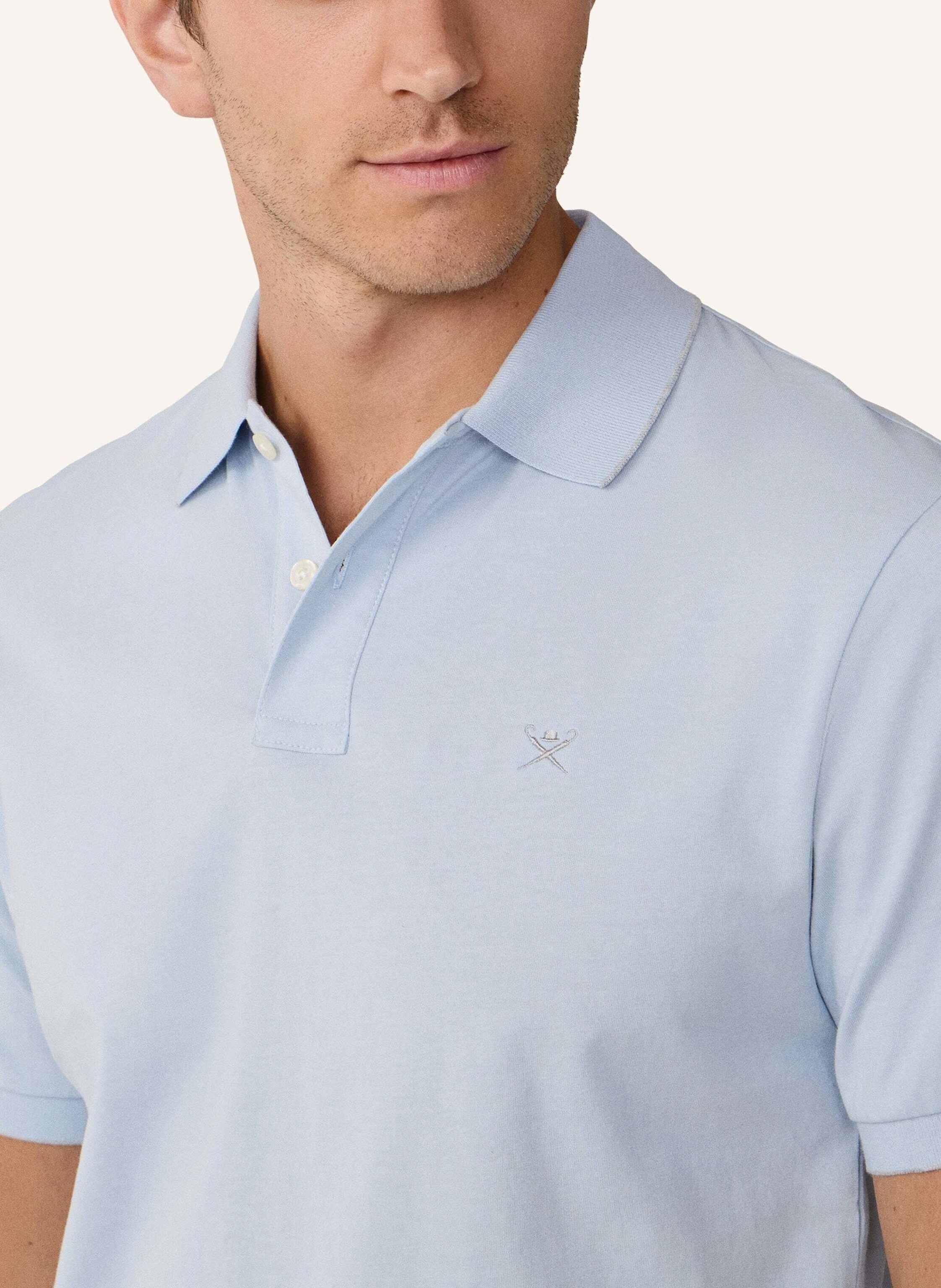 Thumbnail - Hackett London Poloshirt Tipped Jersey Polo blau