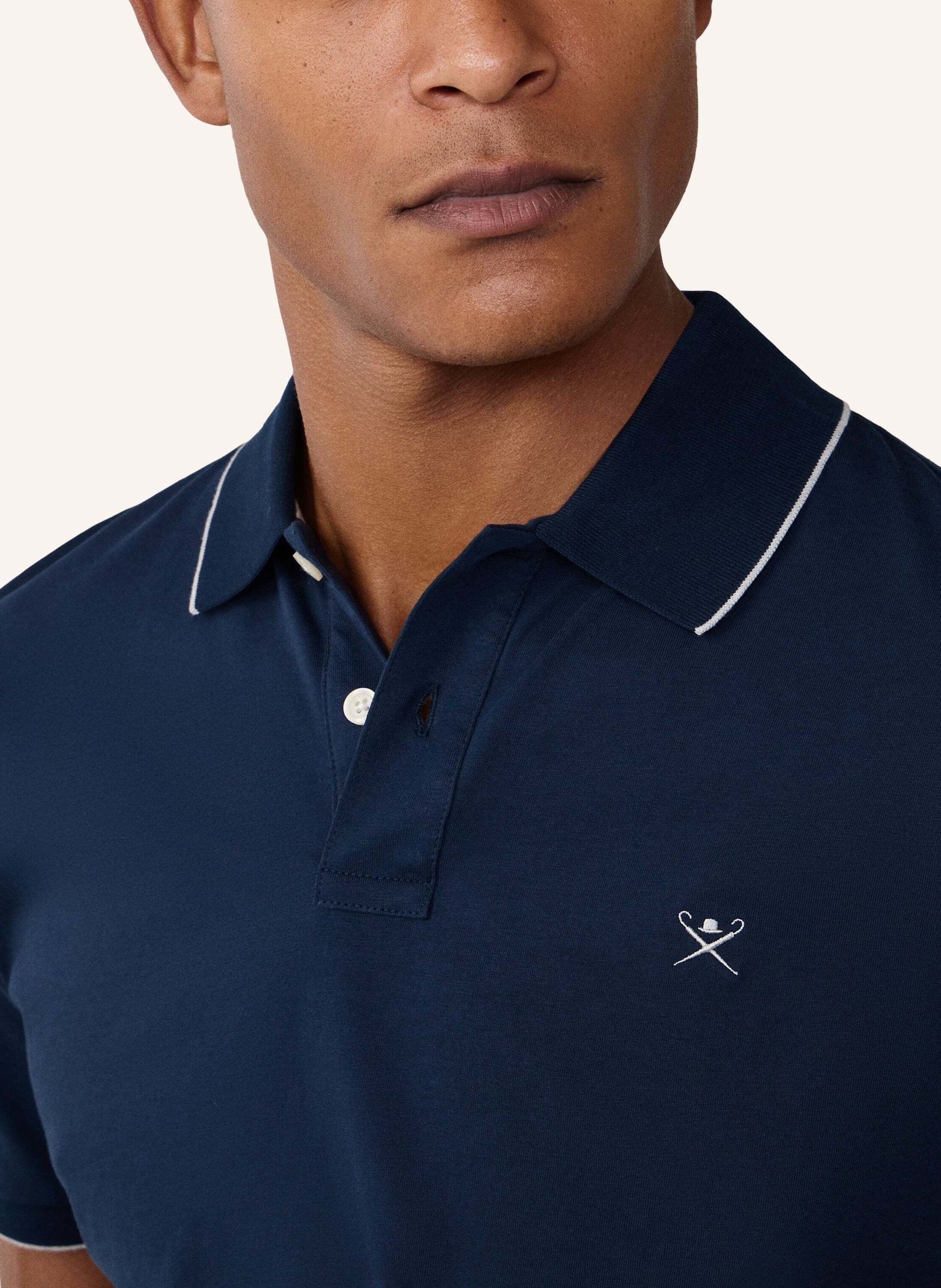 Thumbnail - Hackett London Poloshirt Tipped Jersey Polo blau