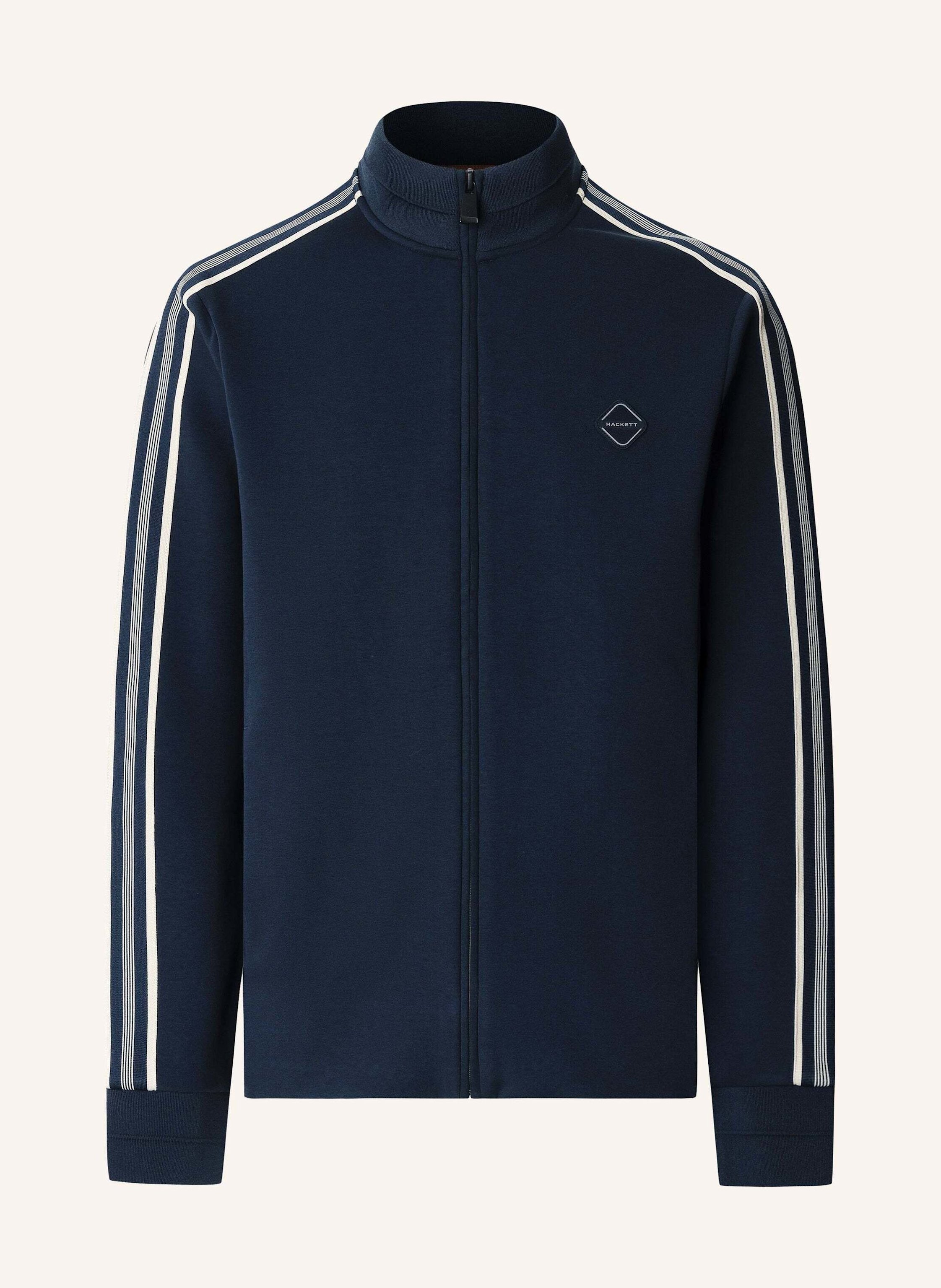 Hackett London Hoodiejacke Hs Tape Track Fz blau