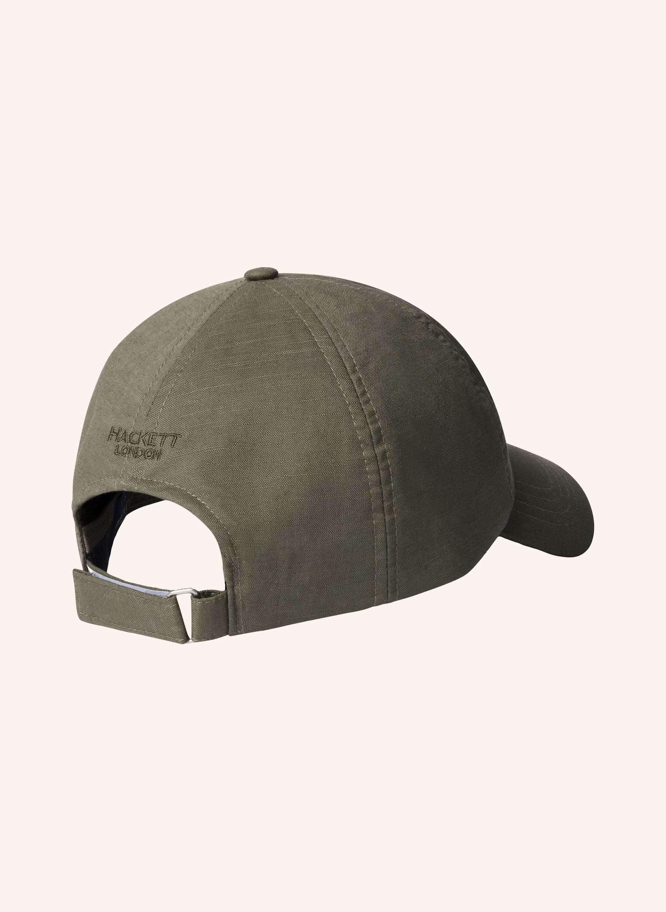 Thumbnail - Hackett London Cap Linen Baseball Cap gruen