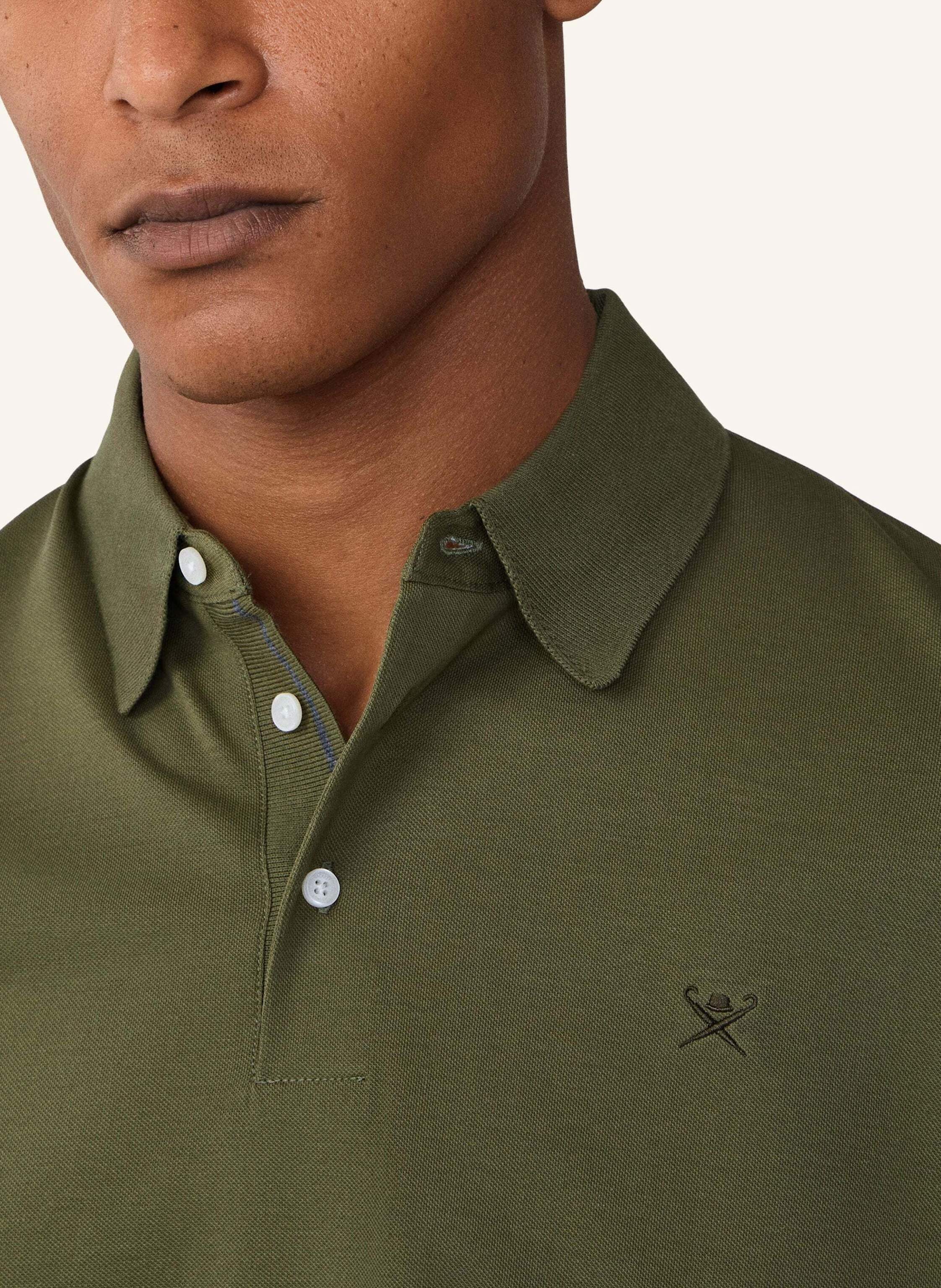 Thumbnail - Hackett London Poloshirt Fashioned Collar Ls gruen