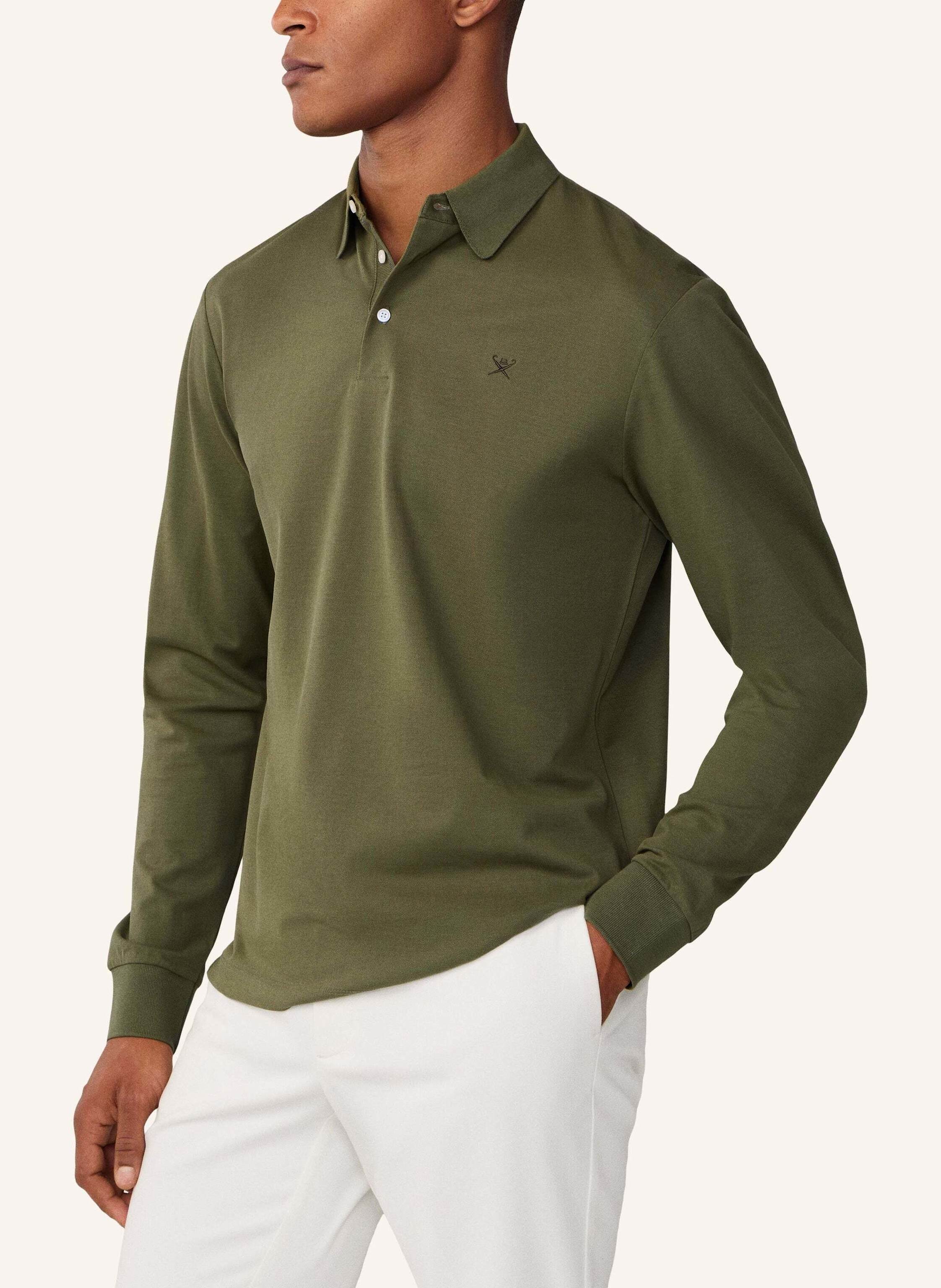 Thumbnail - Hackett London Poloshirt Fashioned Collar Ls gruen