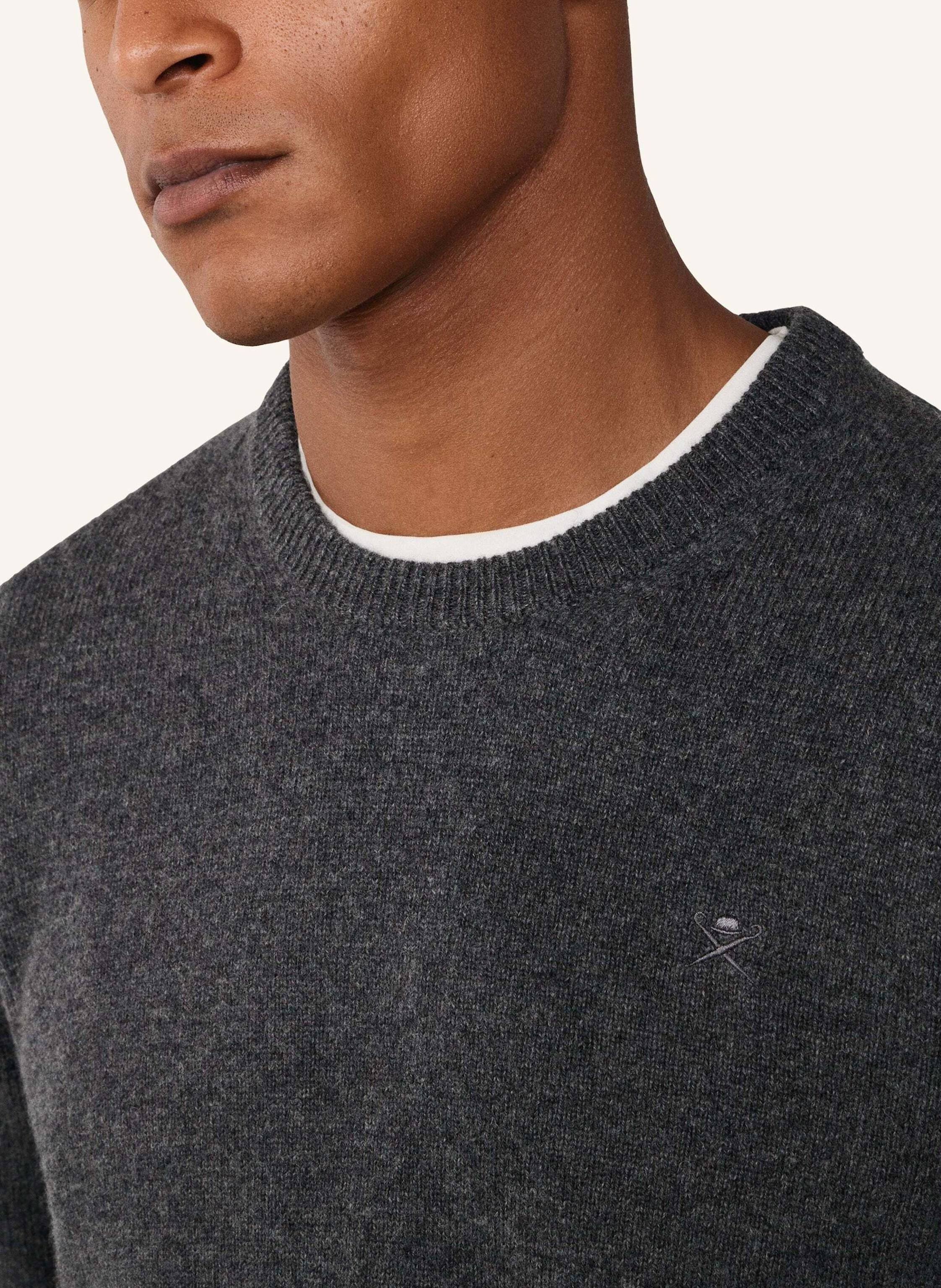 Thumbnail - Hackett London Pullover Lambswool Crew grau
