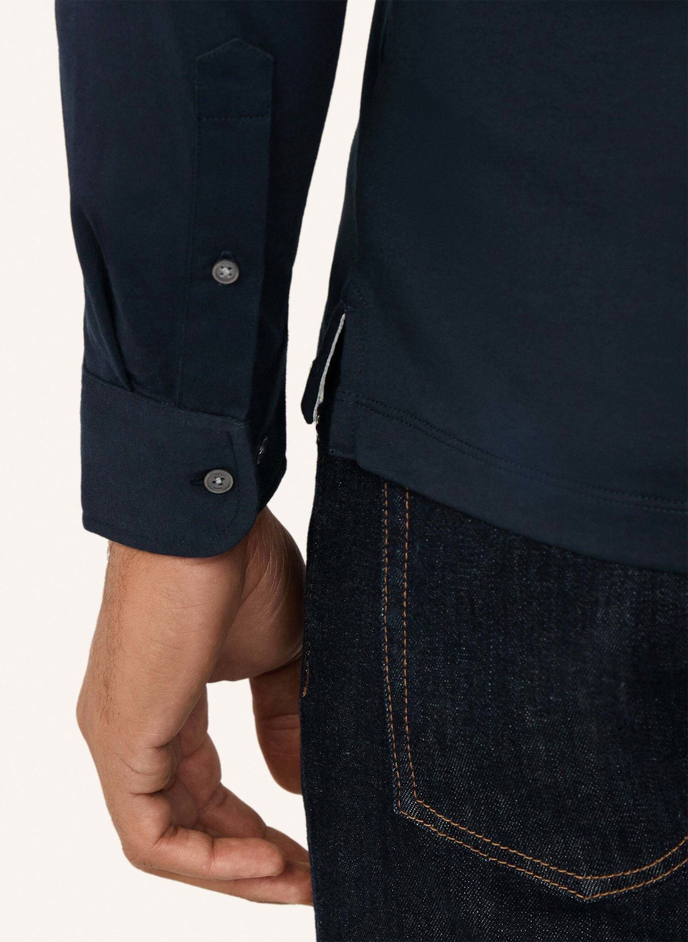 Thumbnail - Hackett London Poloshirt Pima Cotton Polo Ls blau