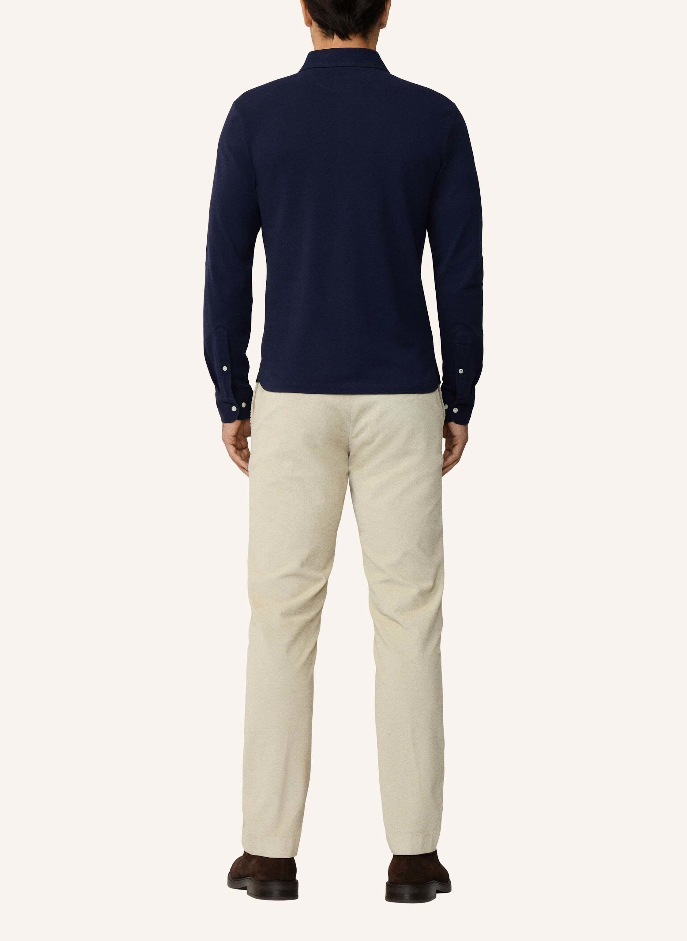 Thumbnail - Hackett London Poloshirt Piped Shirt Polo Ls blau