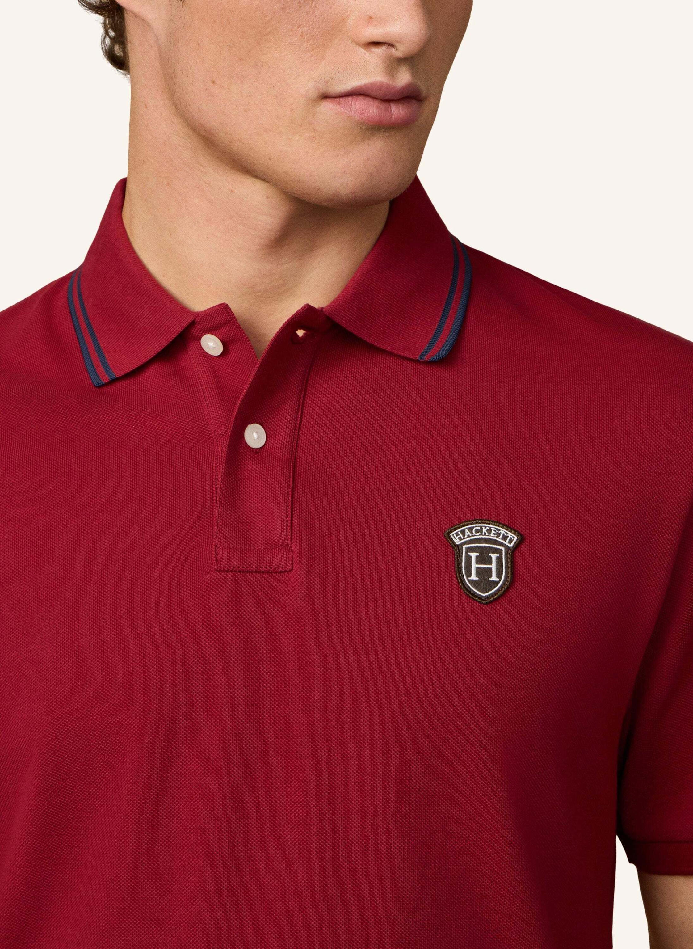 Thumbnail - Hackett London Poloshirt Heritage Badge Polo rot