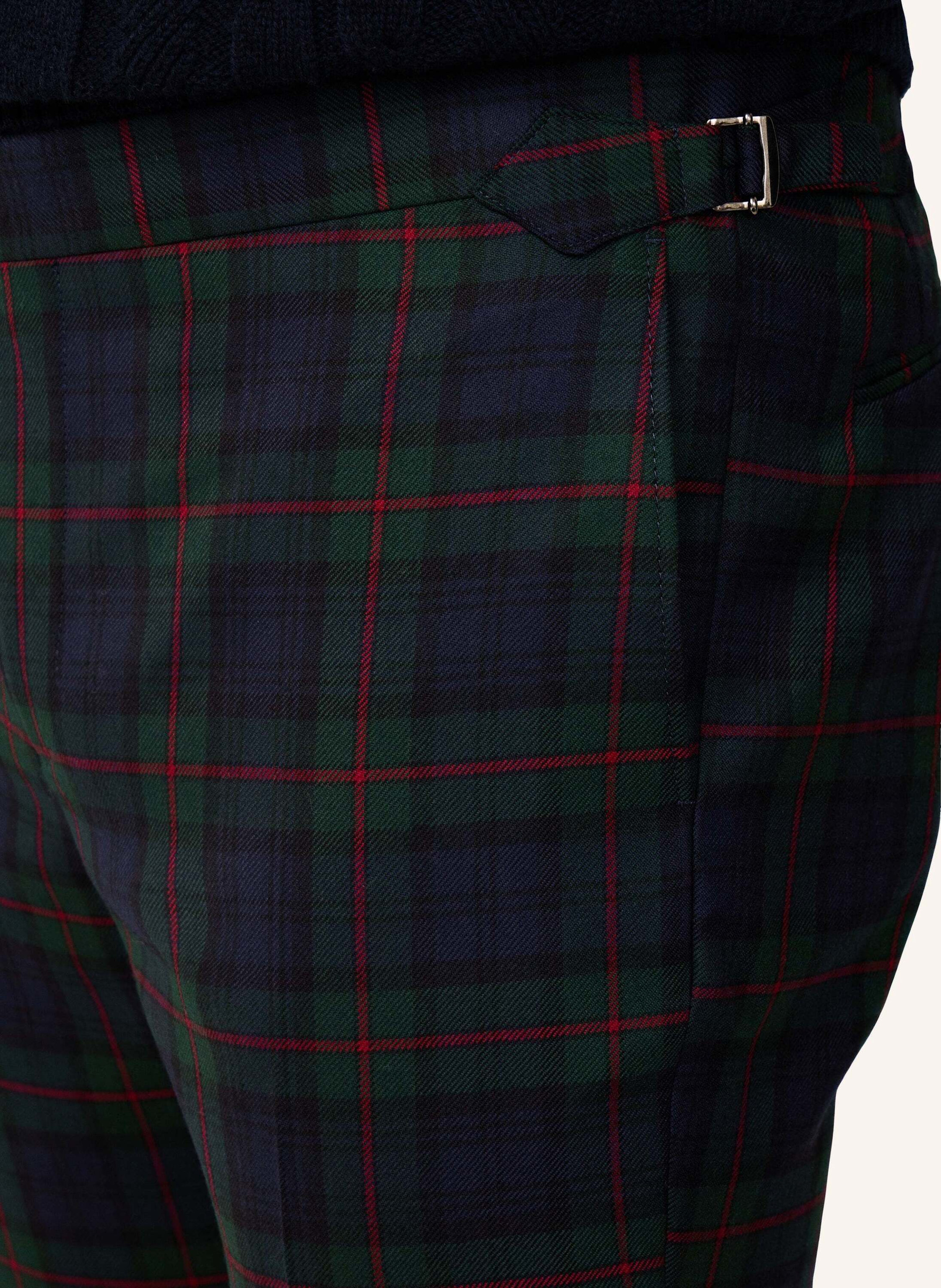 Thumbnail - Hackett London Businesshose Green Tartan Trs gruen