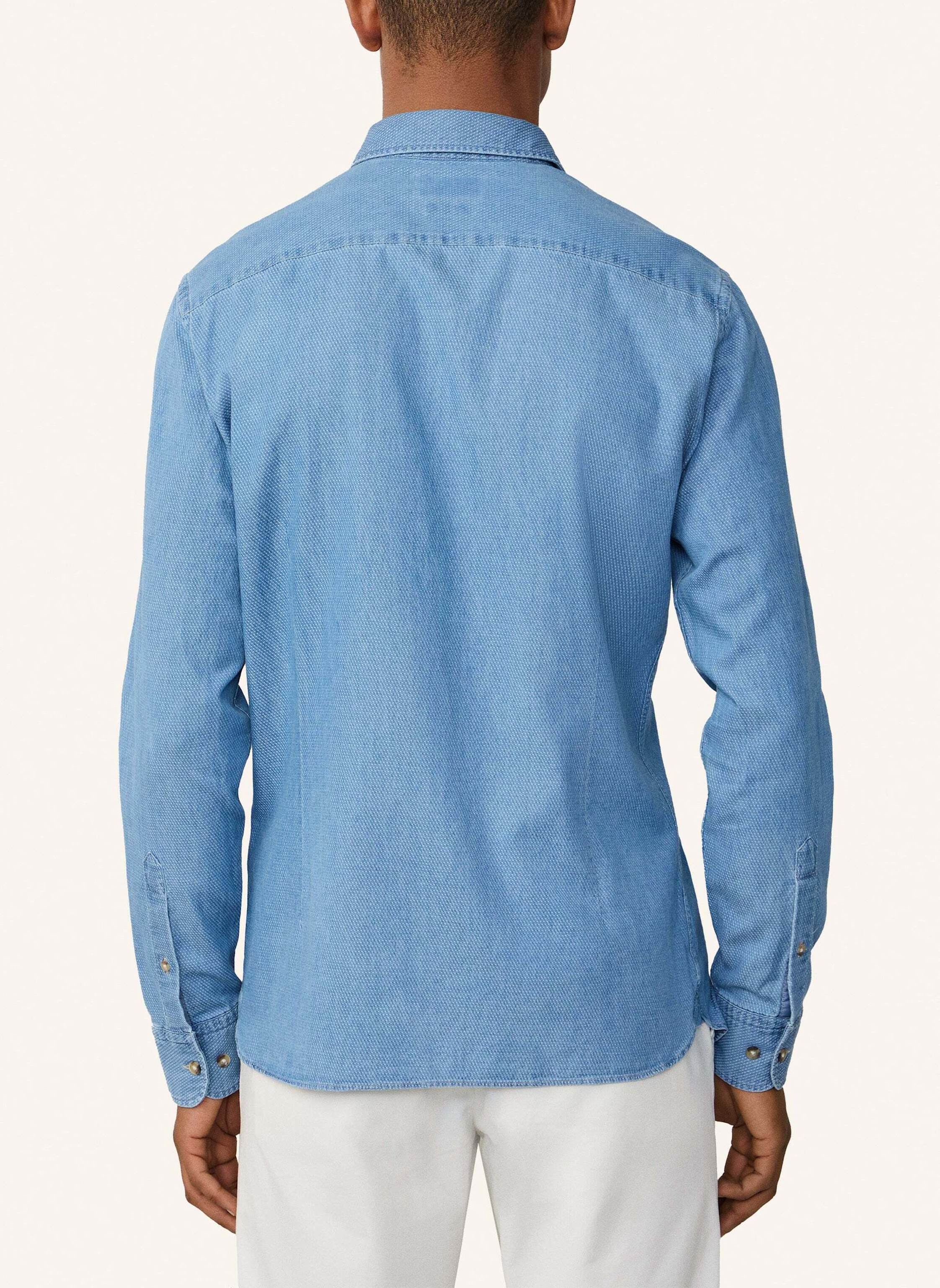 Thumbnail - Hackett London Freizeithemd Indigo Dobby blau