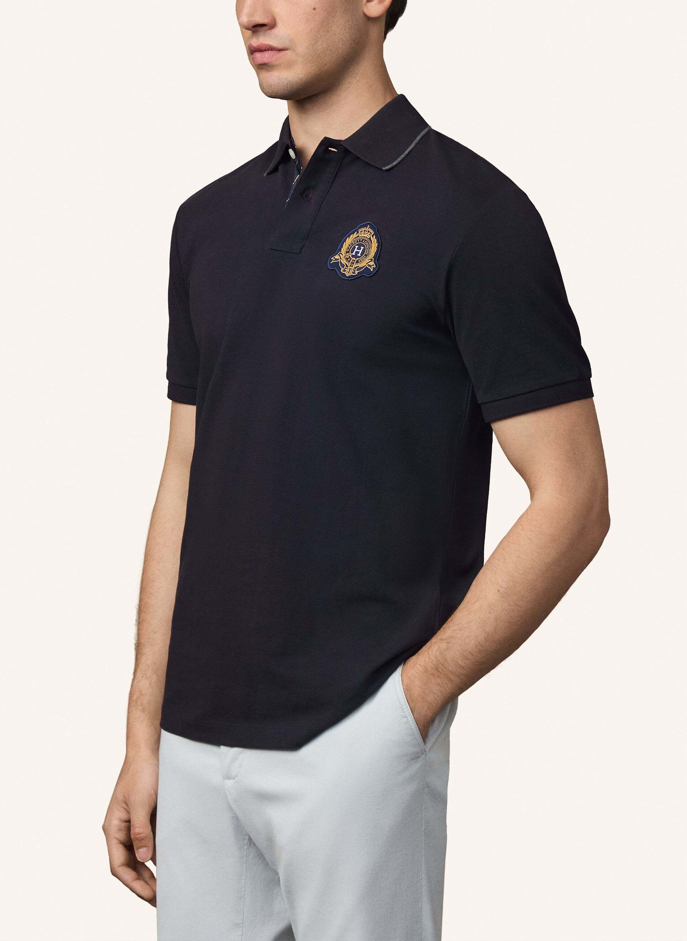 Thumbnail - Hackett London Poloshirt Heritage Crest Logo blau