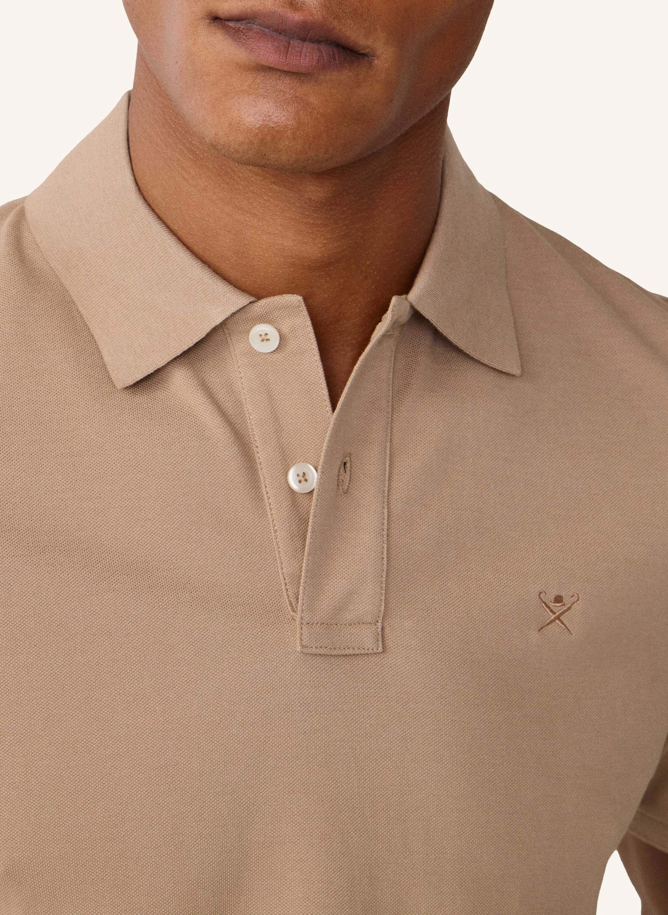 Thumbnail - Hackett London Poloshirt Slim Fit Logo beige