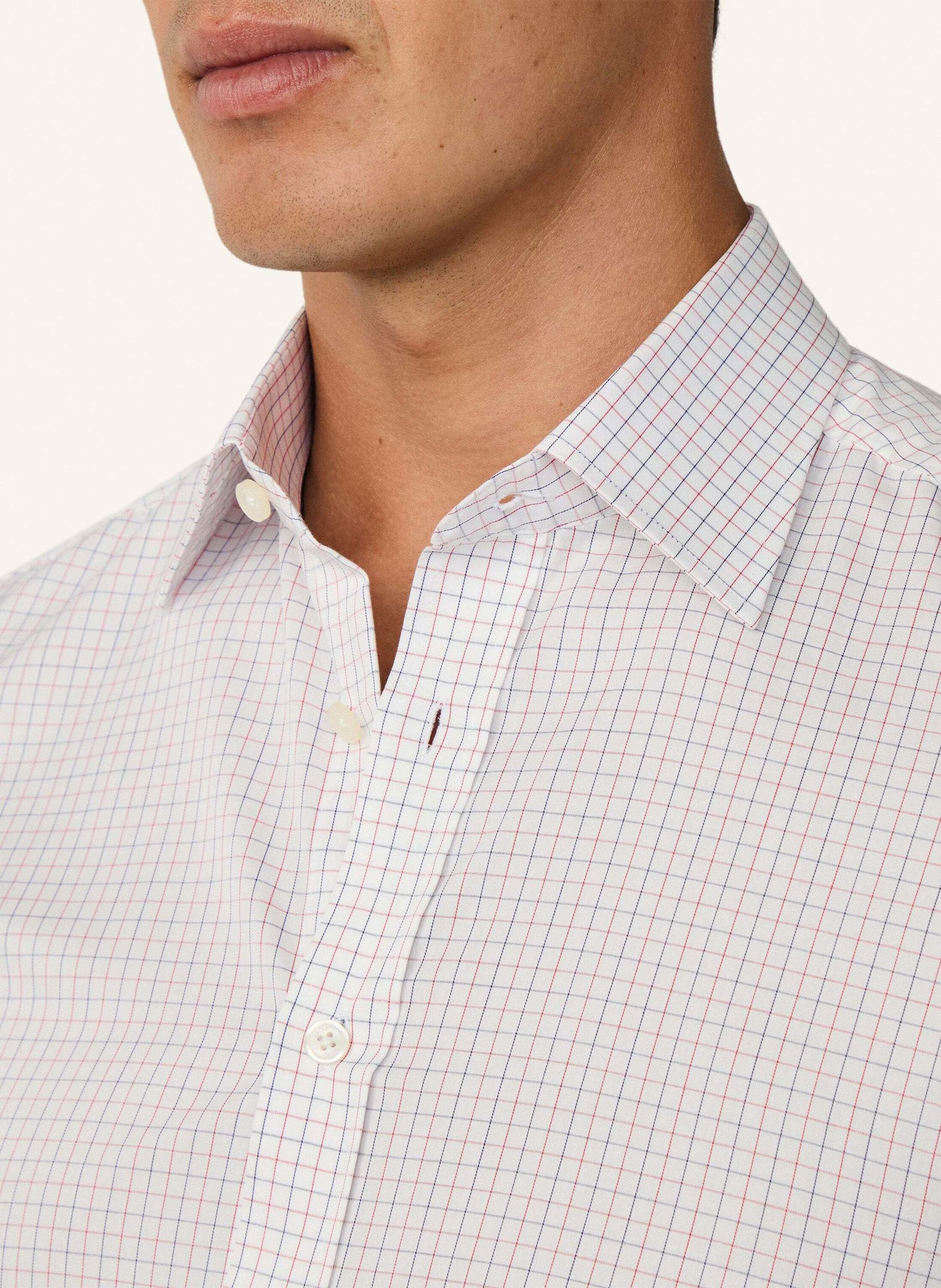 Thumbnail - Hackett London Freizeithemd Fine Tattersall rot