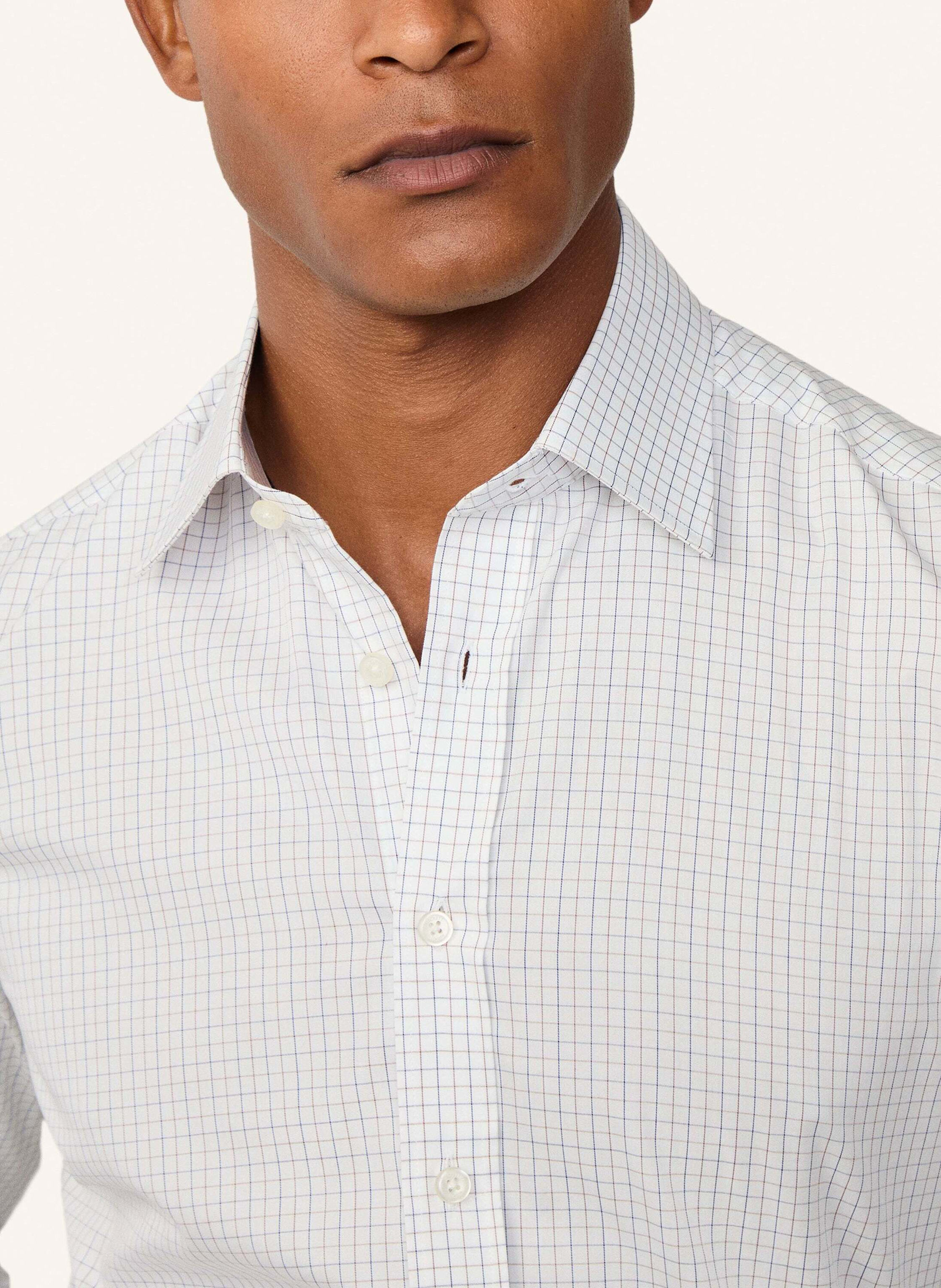 Thumbnail - Hackett London Freizeithemd Fine Tattersall beige