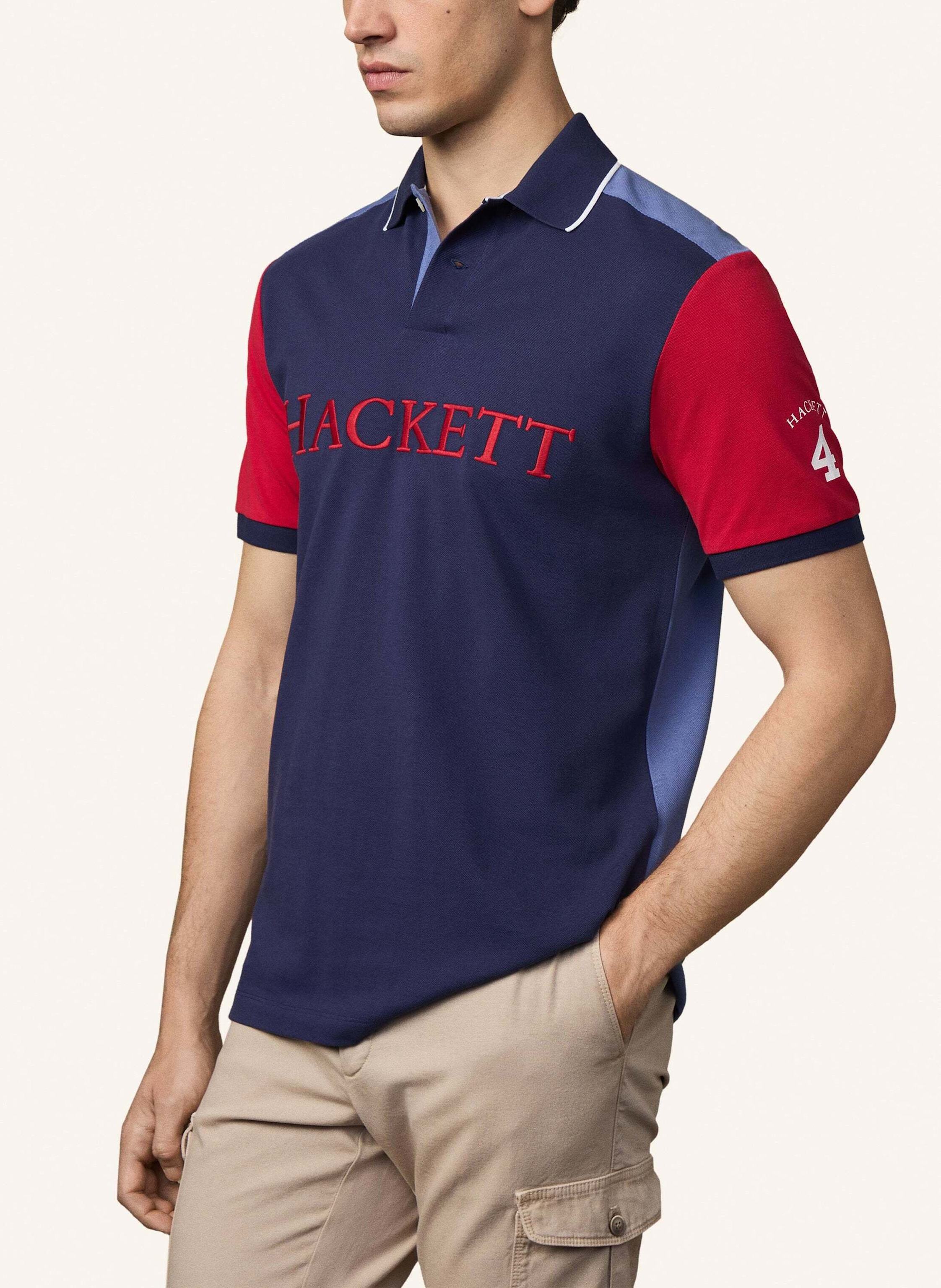 Thumbnail - Hackett London Poloshirt Heritage Nbr Hkt Mlt blau