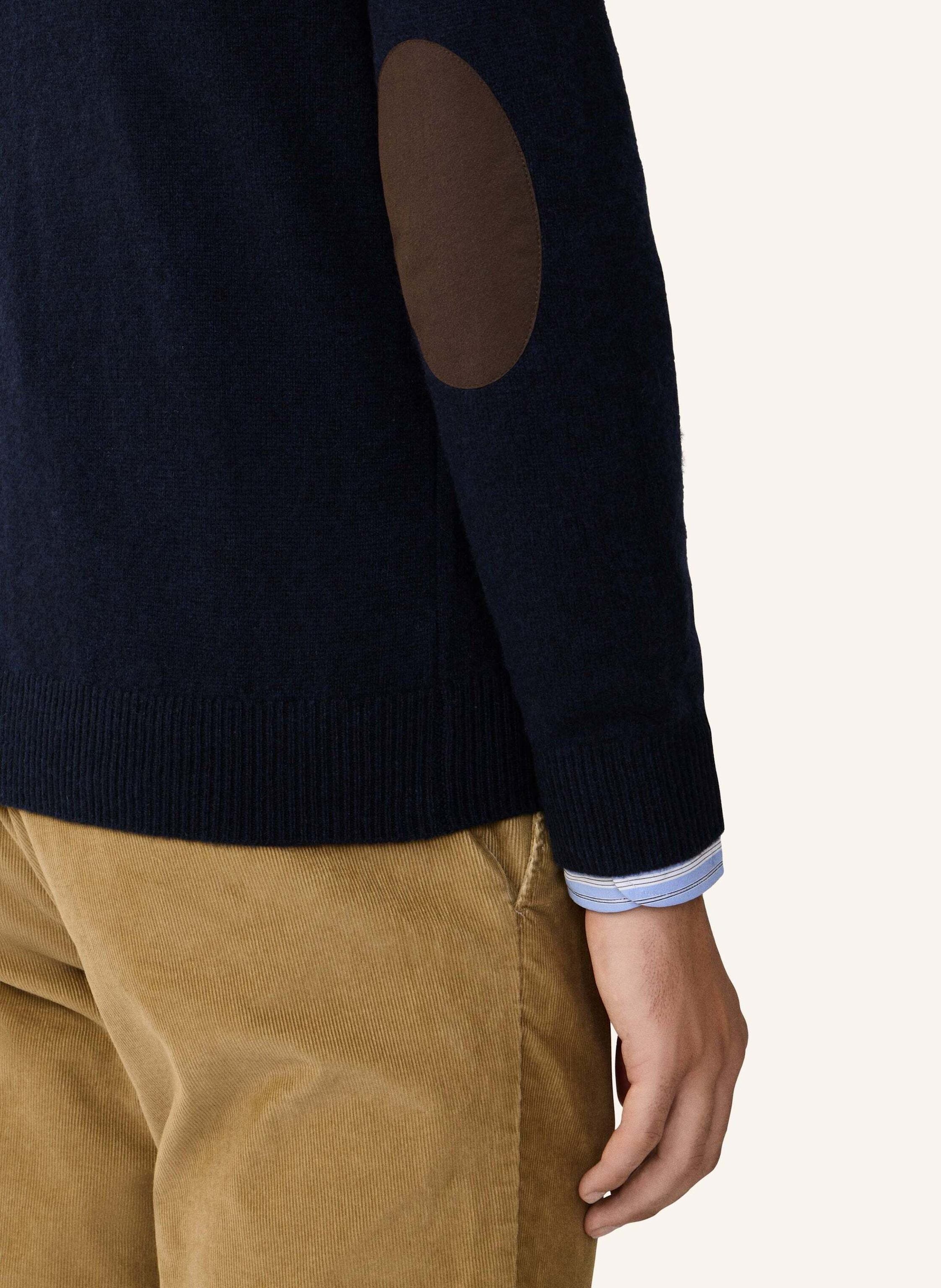 Thumbnail - Hackett London Strickjacken Cardigan Lambswool Fzip blau