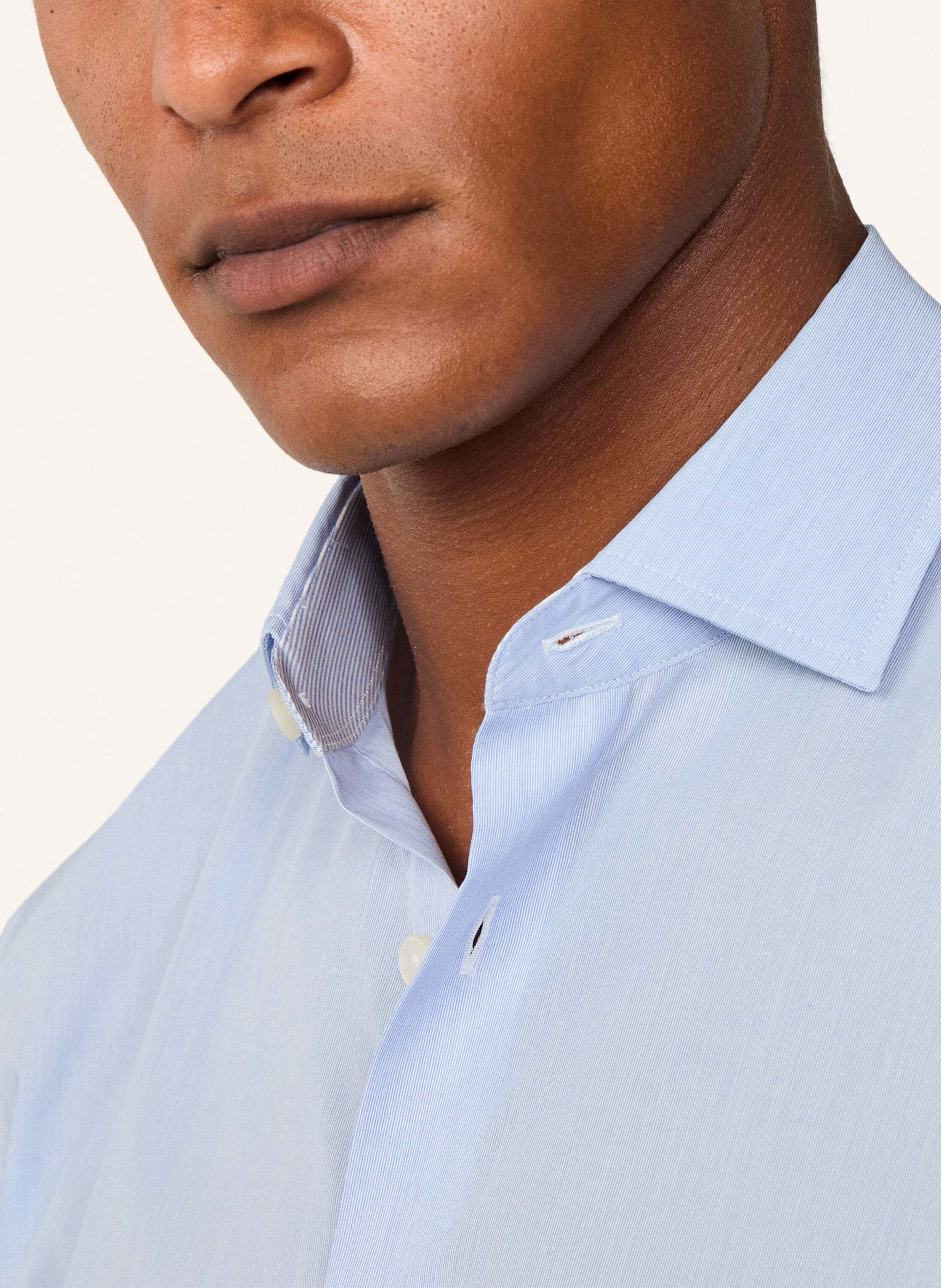 Thumbnail - Hackett London Freizeithemd Hairline Stripe blau