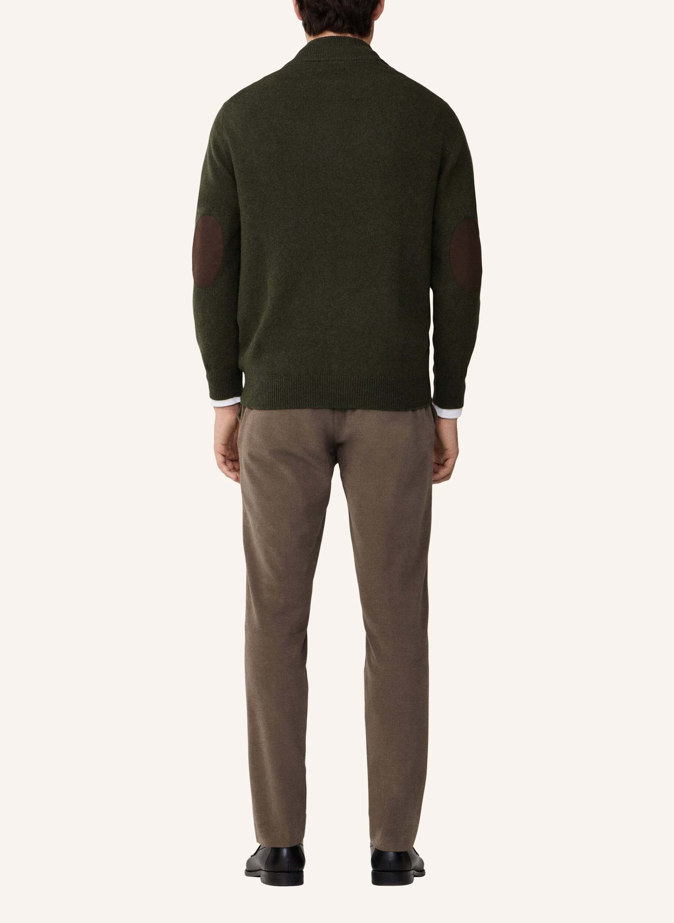 Thumbnail - Hackett London Pullover Lambswool Hzip gruen