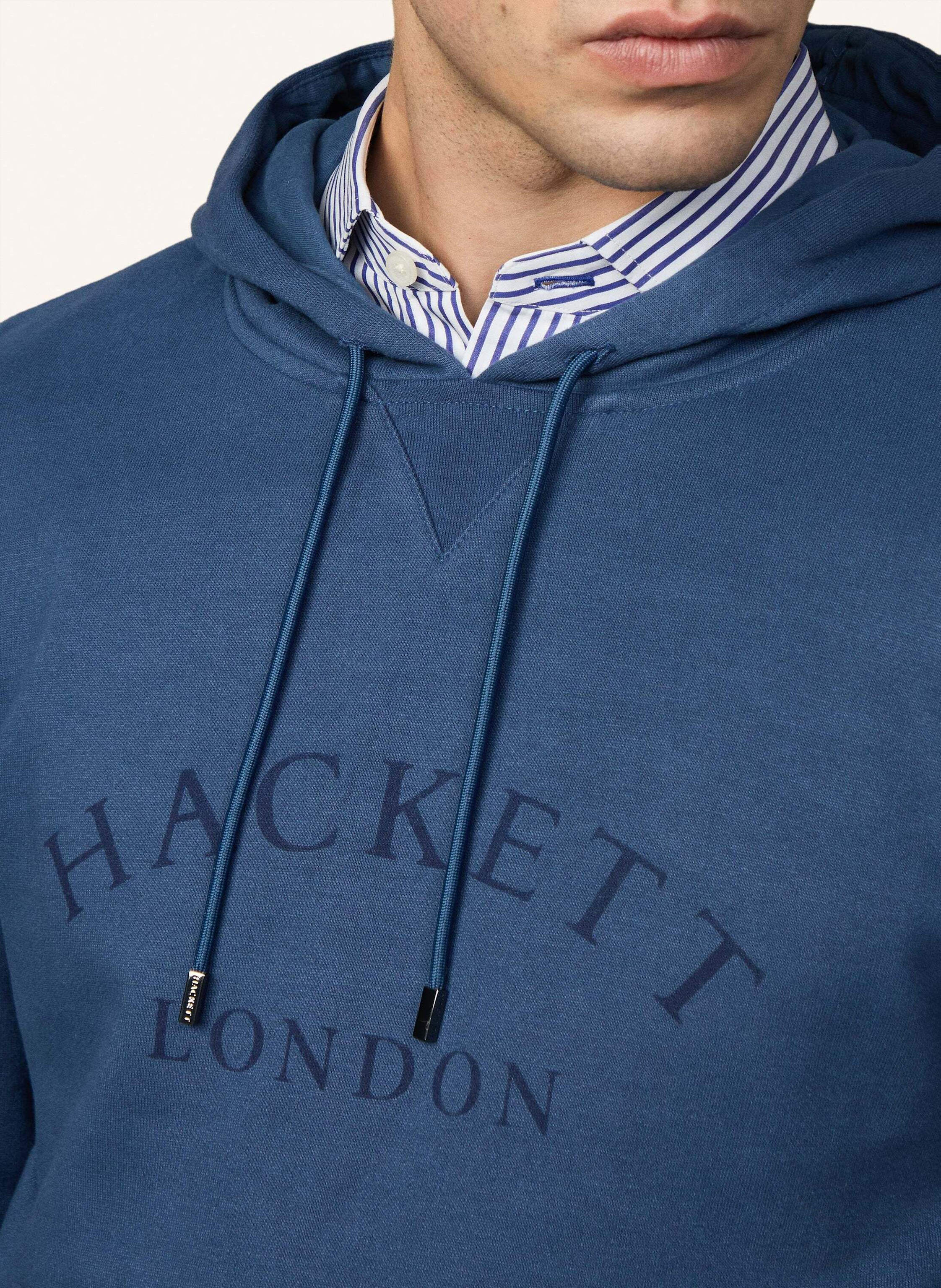 Thumbnail - Hackett London Hoodieshirt Heritage Ess Aw Hoody blau