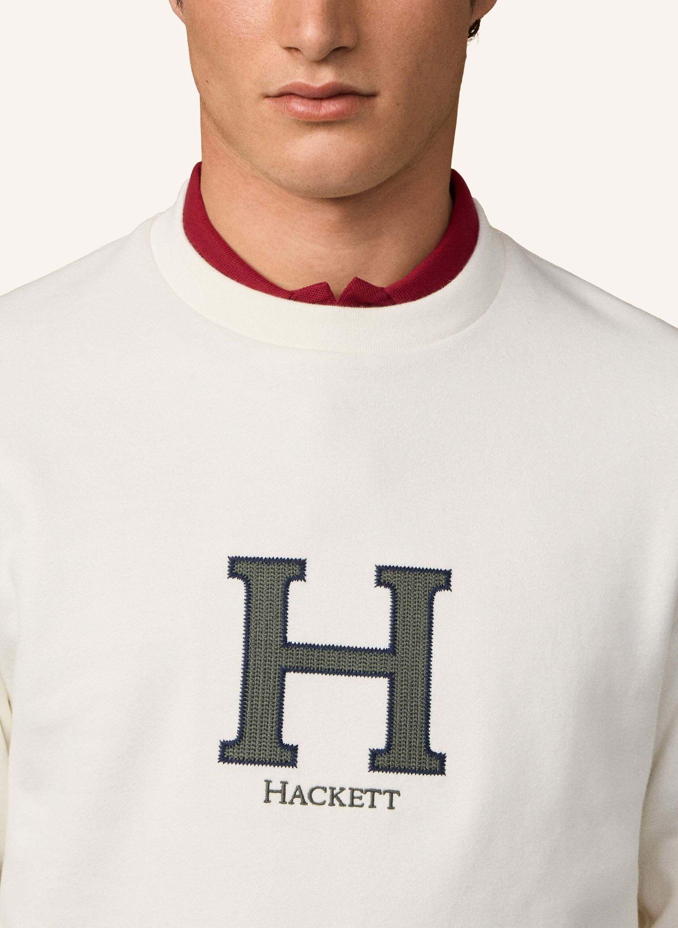Thumbnail - Hackett London Sweatshirt Heritage Peaks Crew weiss