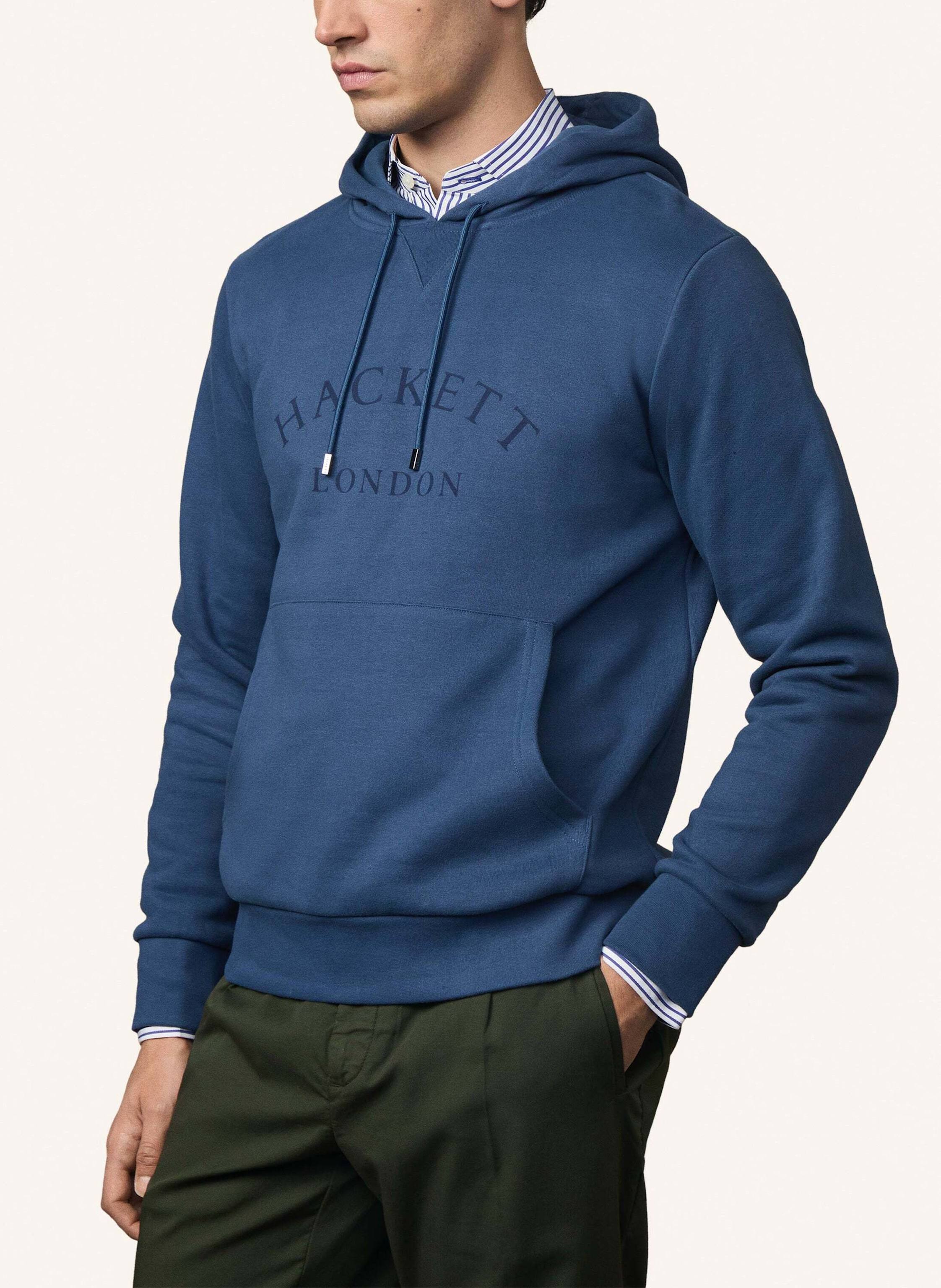 Thumbnail - Hackett London Hoodieshirt Heritage Ess Aw Hoody blau