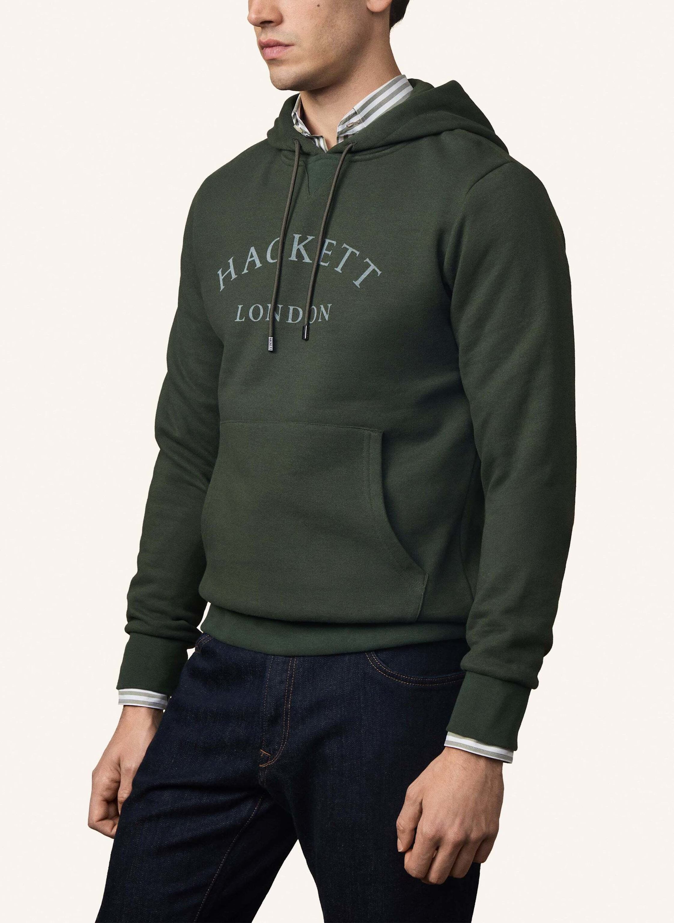 Thumbnail - Hackett London Hoodieshirt Heritage Ess Aw Hoody gruen