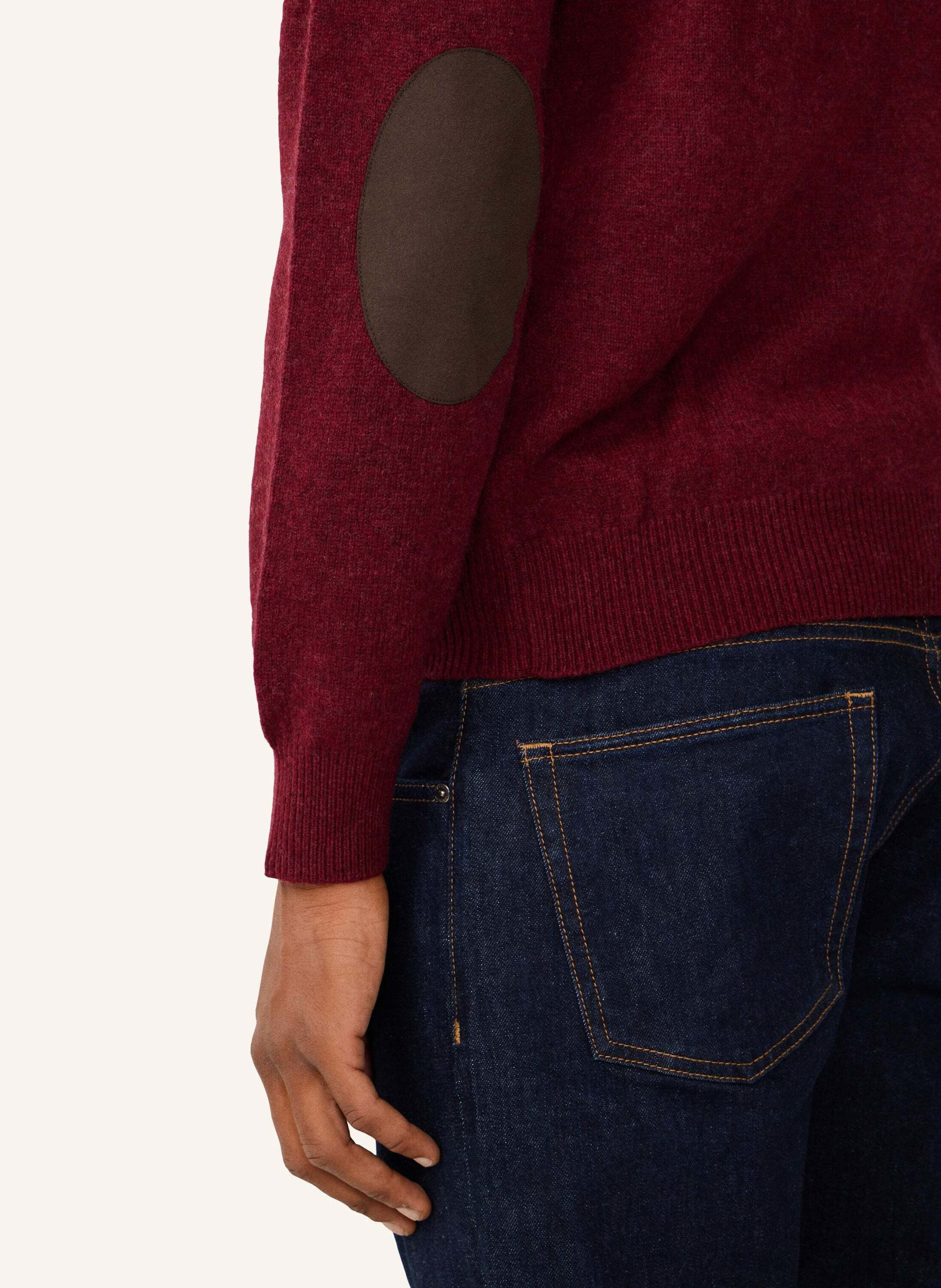 Thumbnail - Hackett London Pullover Lambswool Hzip rot