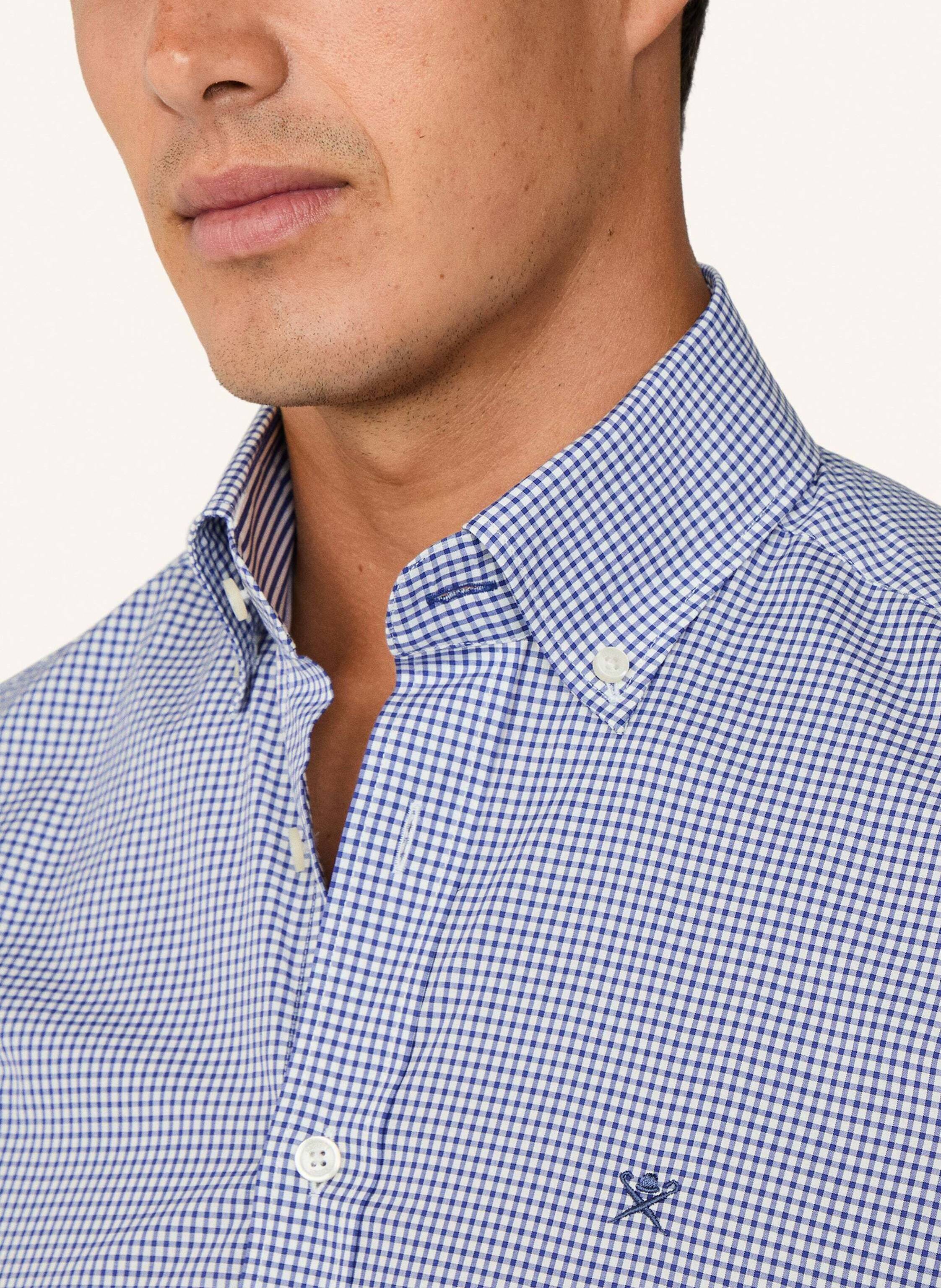 Thumbnail - Hackett London Freizeithemd Ess Gingham blau
