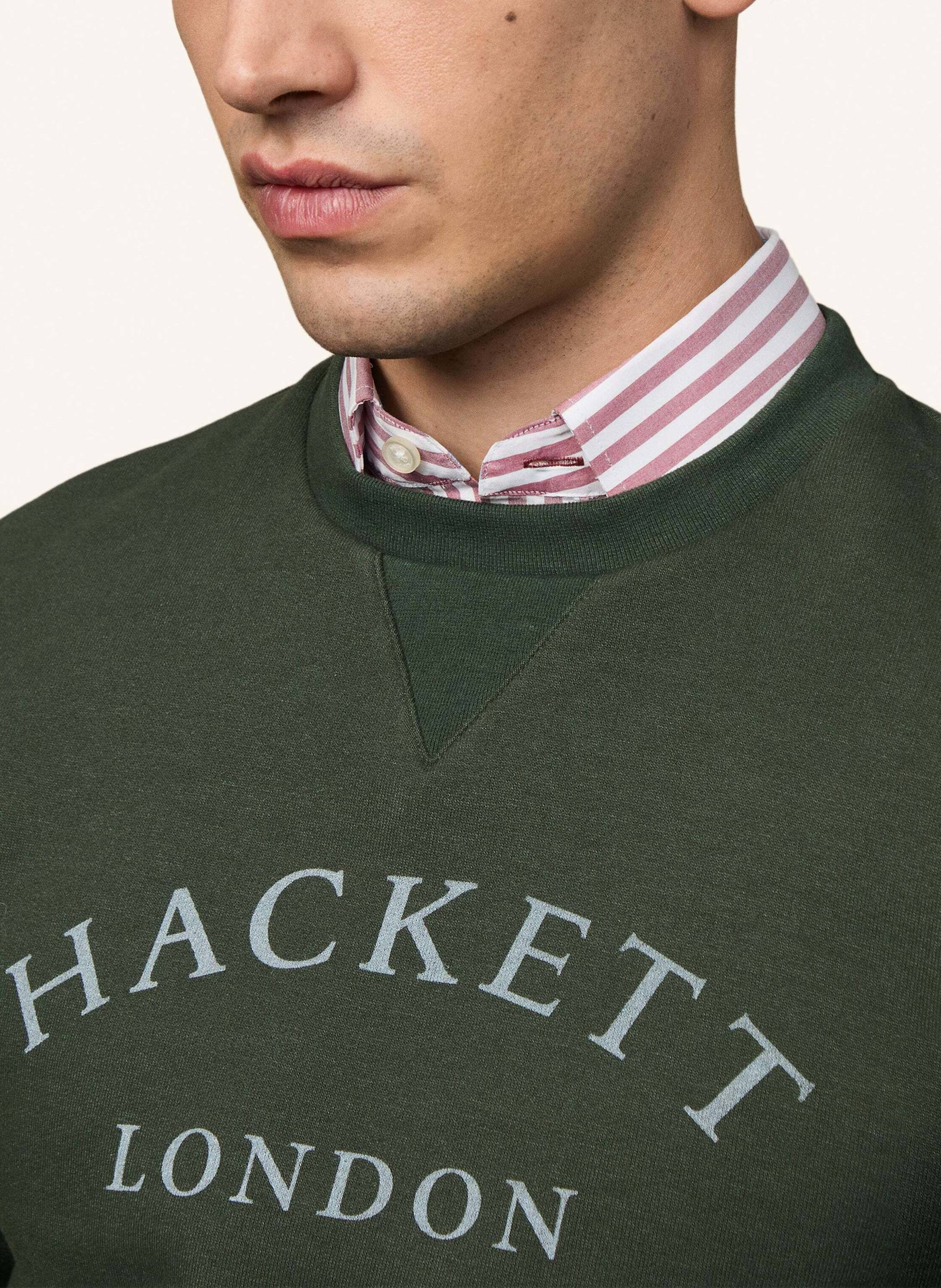 Thumbnail - Hackett London Sweatshirt Heritage Ess Aw Crew gruen