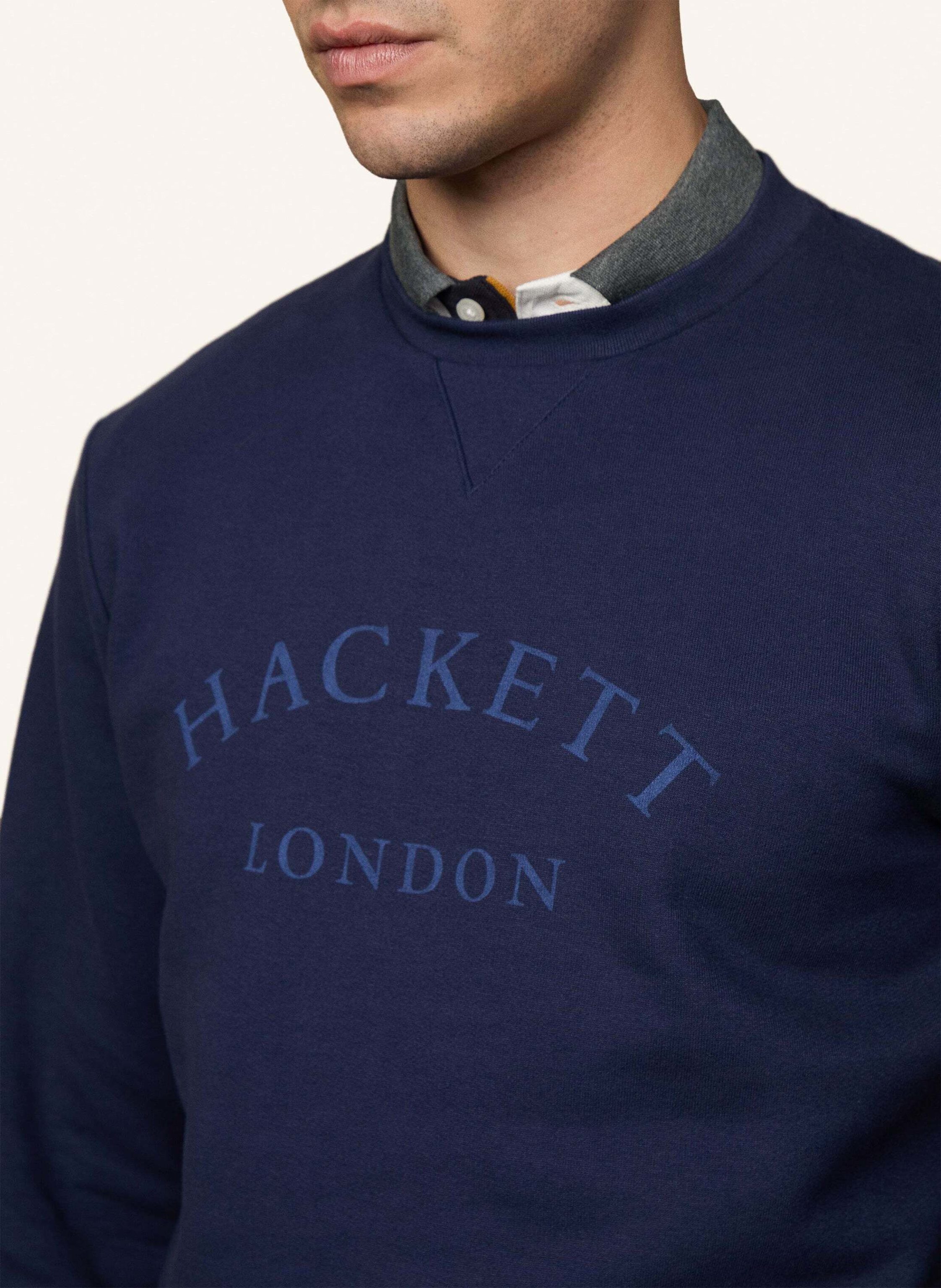 Thumbnail - Hackett London Sweatshirt Heritage Ess Aw Crew blau