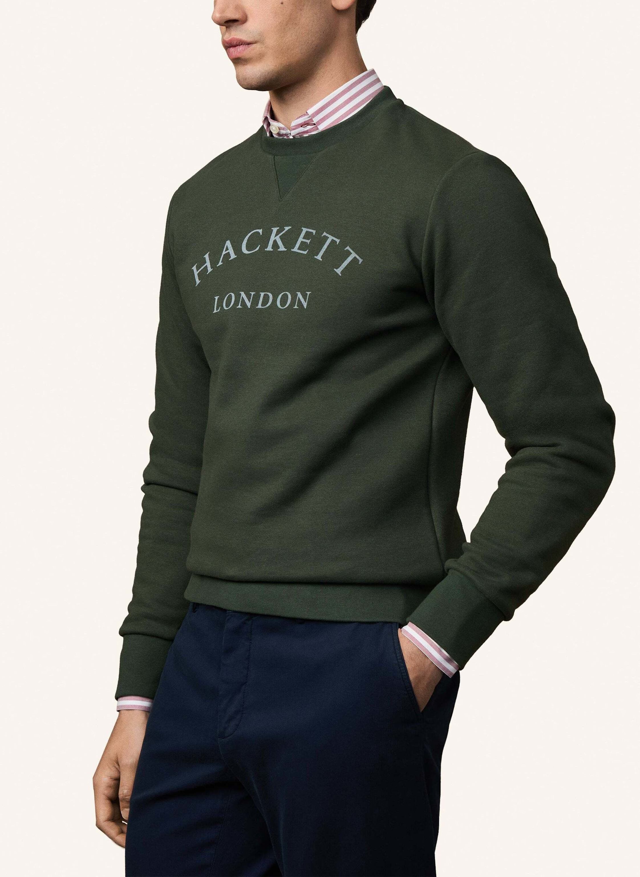 Thumbnail - Hackett London Sweatshirt Heritage Ess Aw Crew gruen