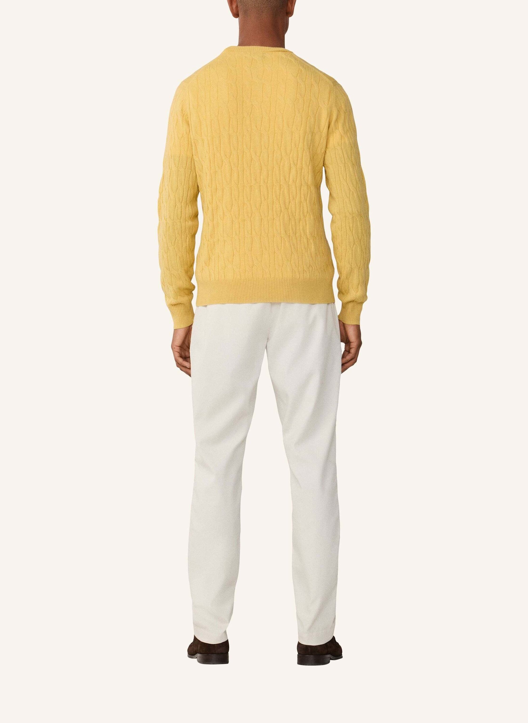 Thumbnail - Hackett London Pullover Lw Cable Crew gelb