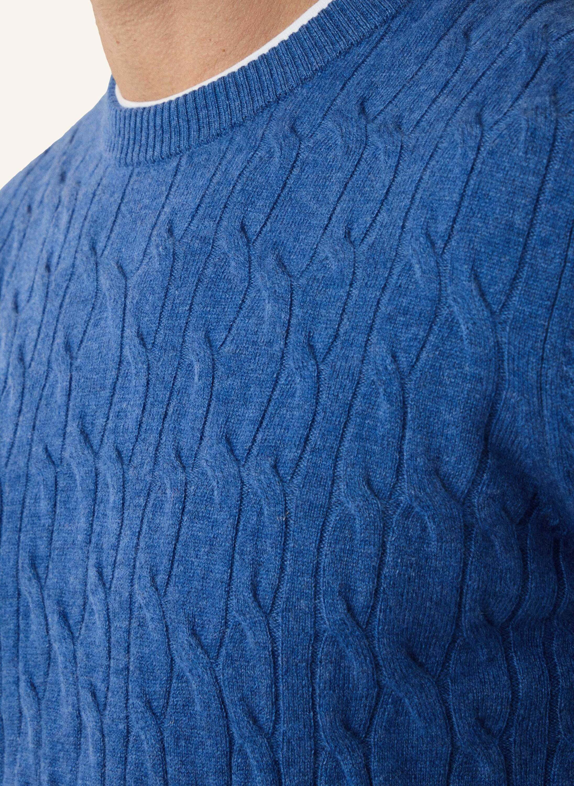 Thumbnail - Hackett London Pullover Lw Cable Crew blau