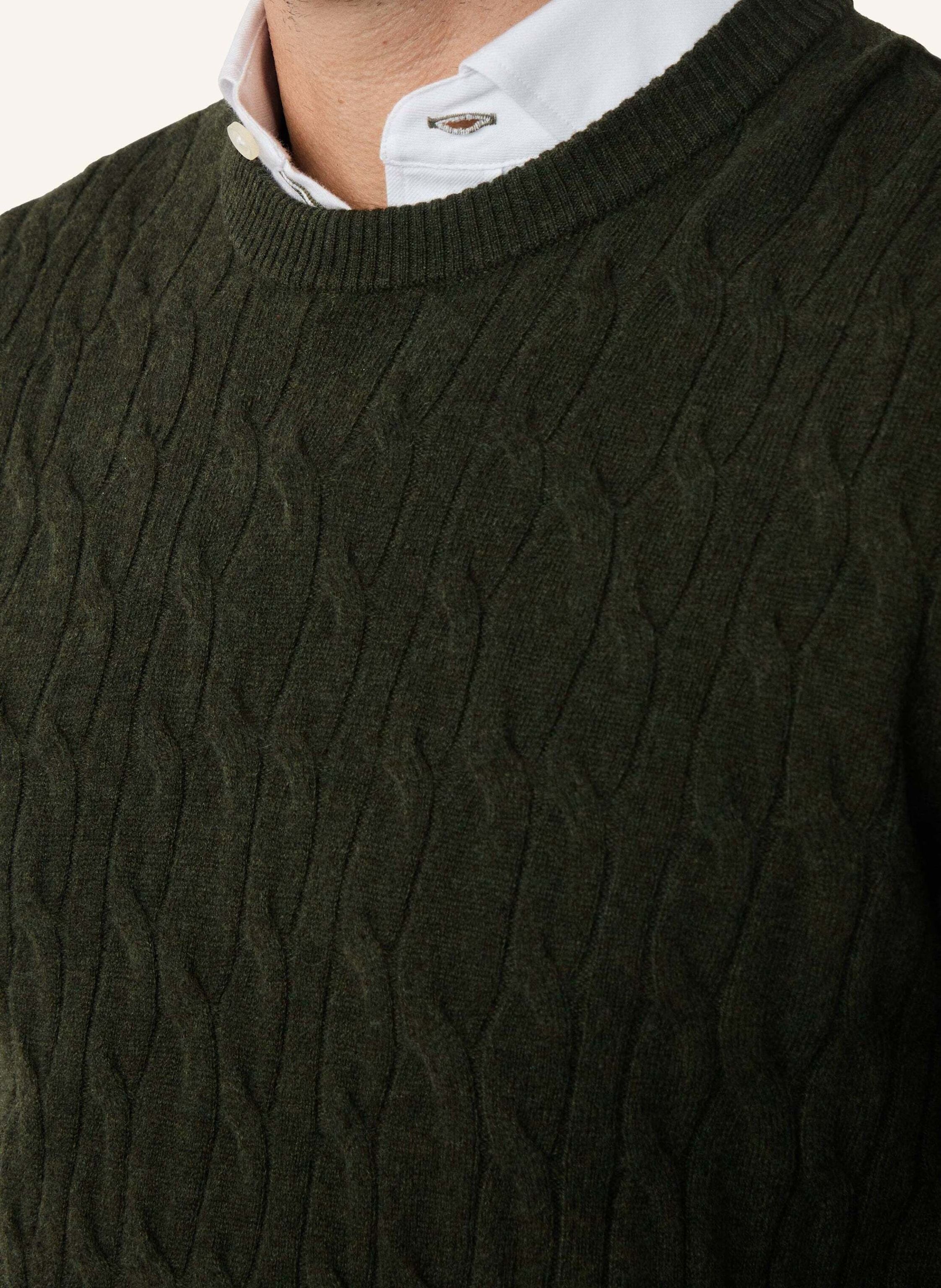 Thumbnail - Hackett London Pullover Lw Cable Crew gruen