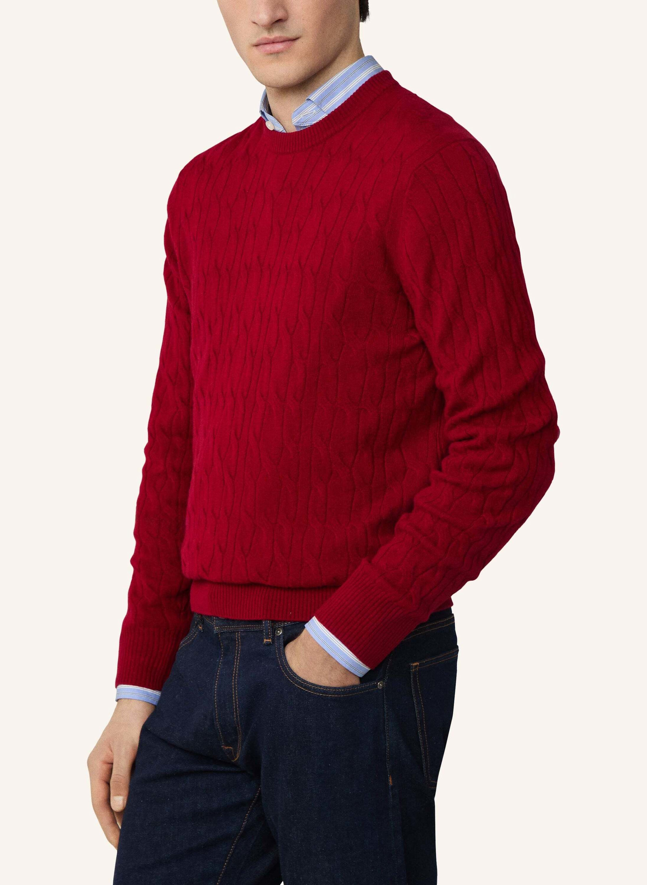 Thumbnail - Hackett London Pullover Lw Cable Crew rot