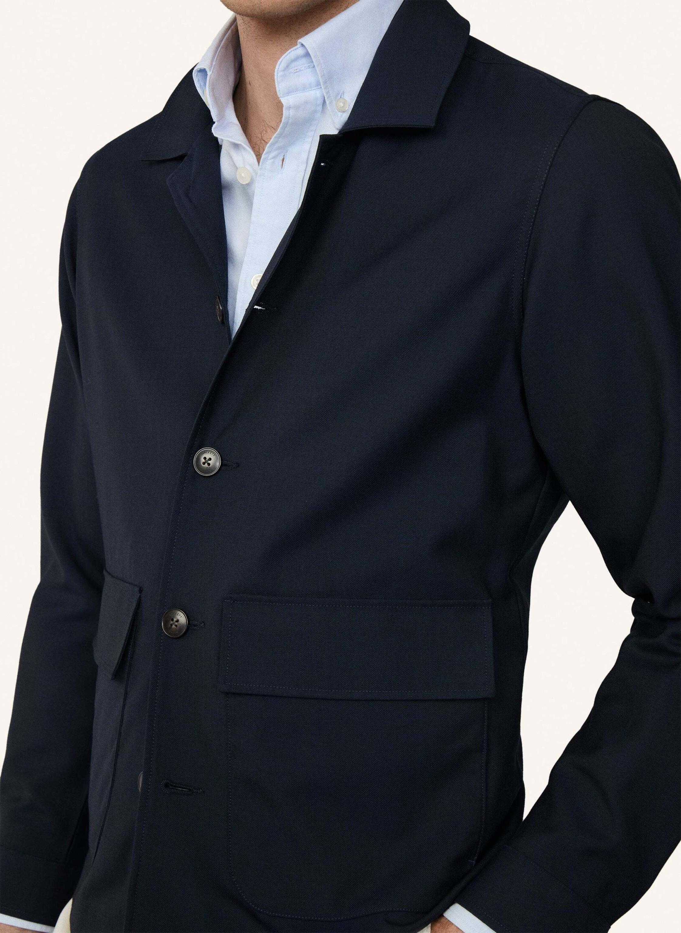 Thumbnail - Hackett London Fieldjacket Wool Overshirt blau