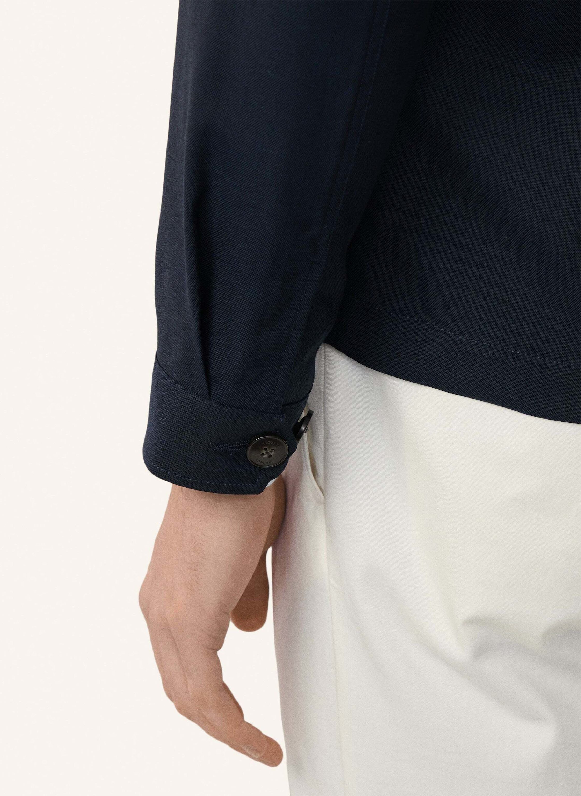 Thumbnail - Hackett London Fieldjacket Wool Overshirt blau