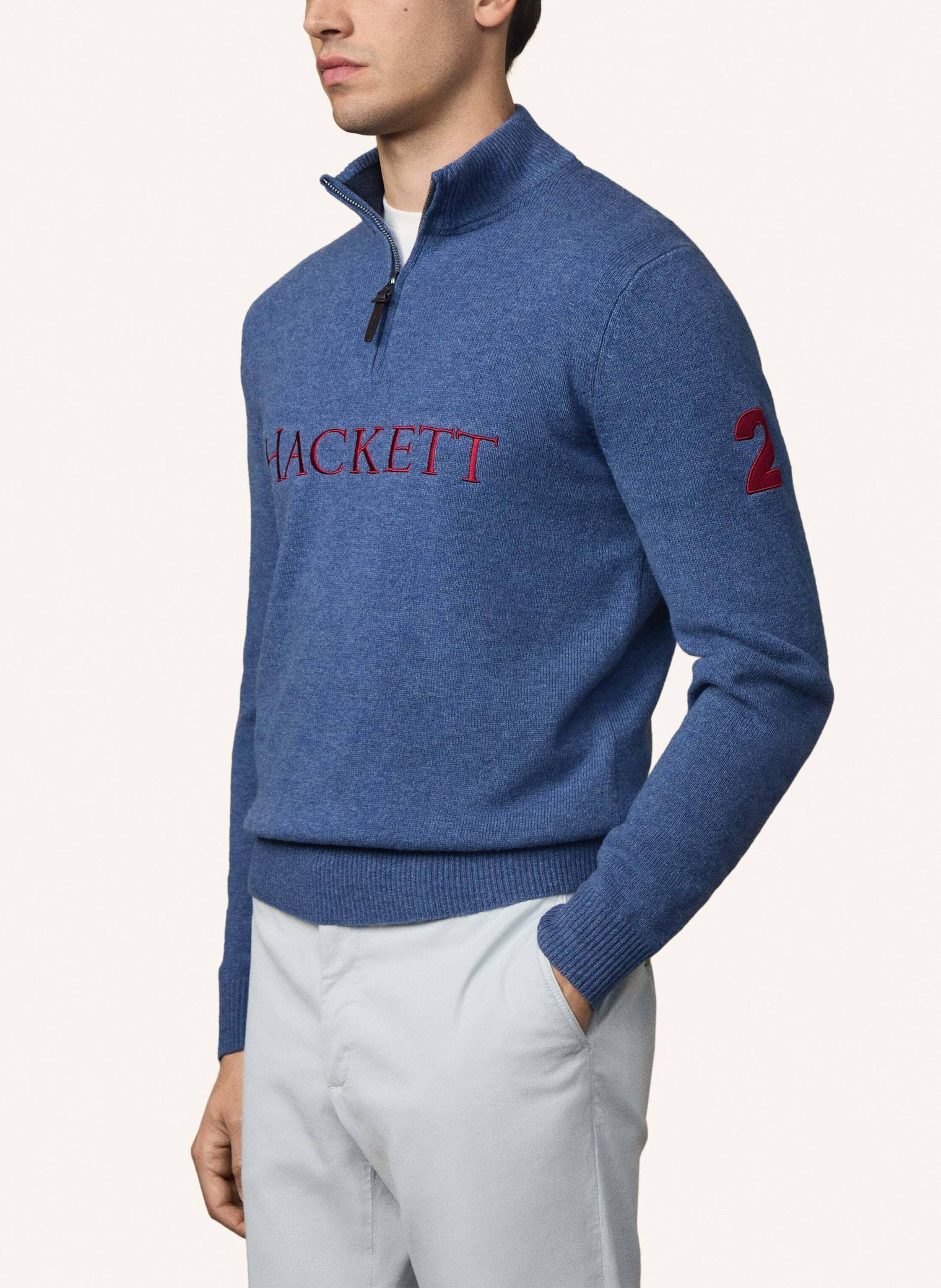 Thumbnail - Hackett London Pullover Heritage No.2 Hzip blau