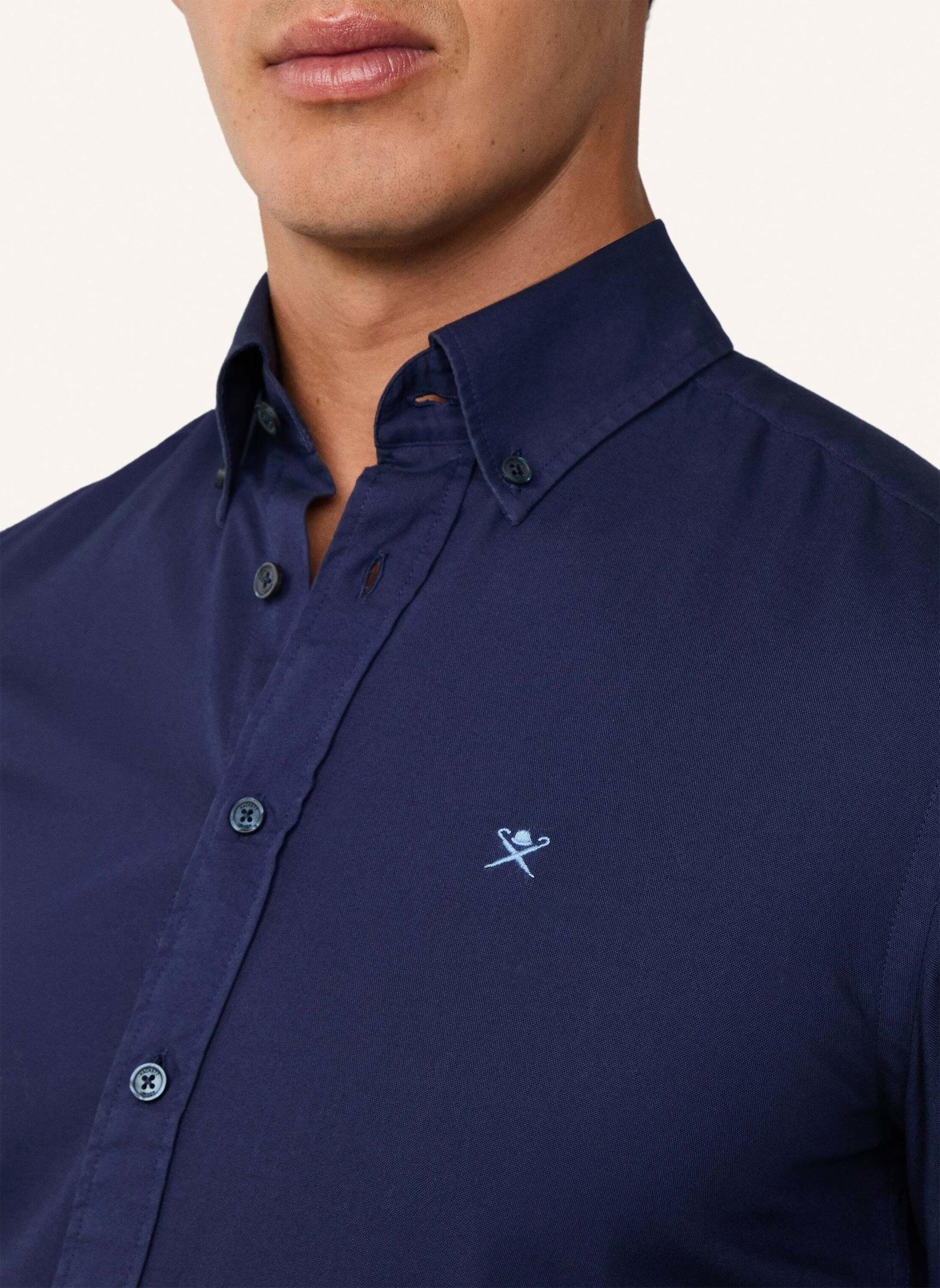 Thumbnail - Hackett London Freizeithemd Ess Gmt Dyed Oxford blau