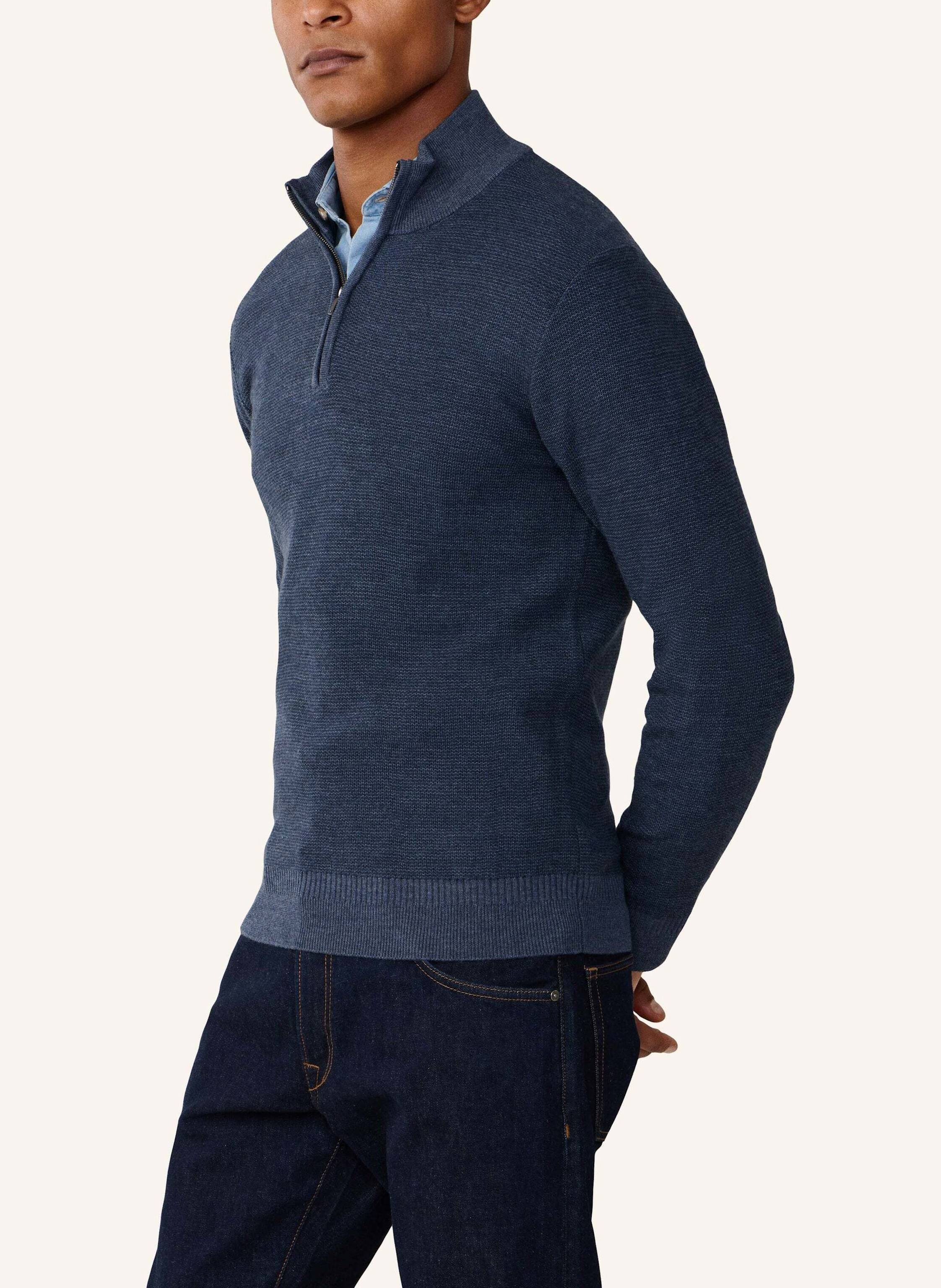 Thumbnail - Hackett London Pullover Honeycomb Stitch Hzip blau