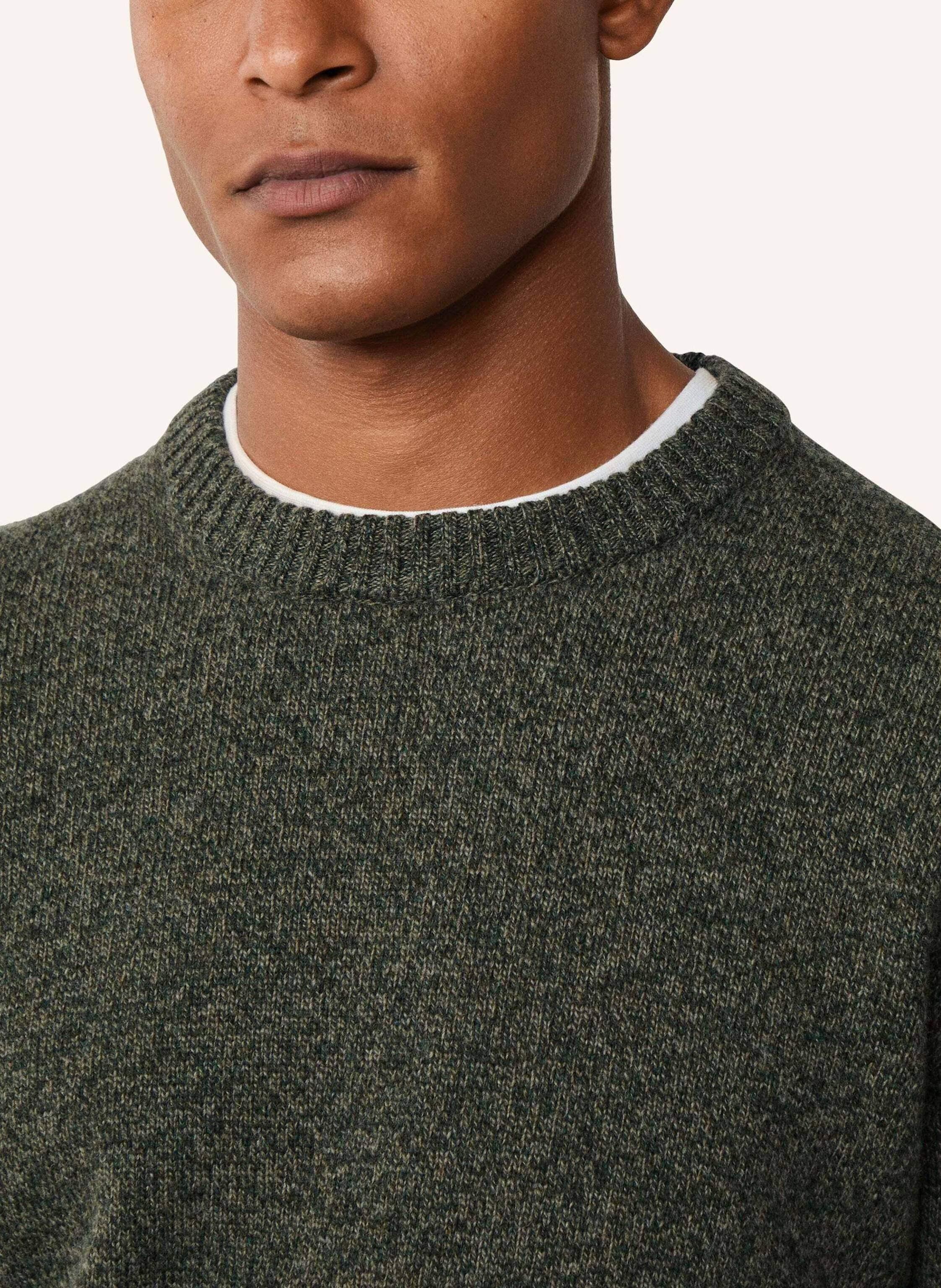 Thumbnail - Hackett London Pullover Mouline Crew gruen