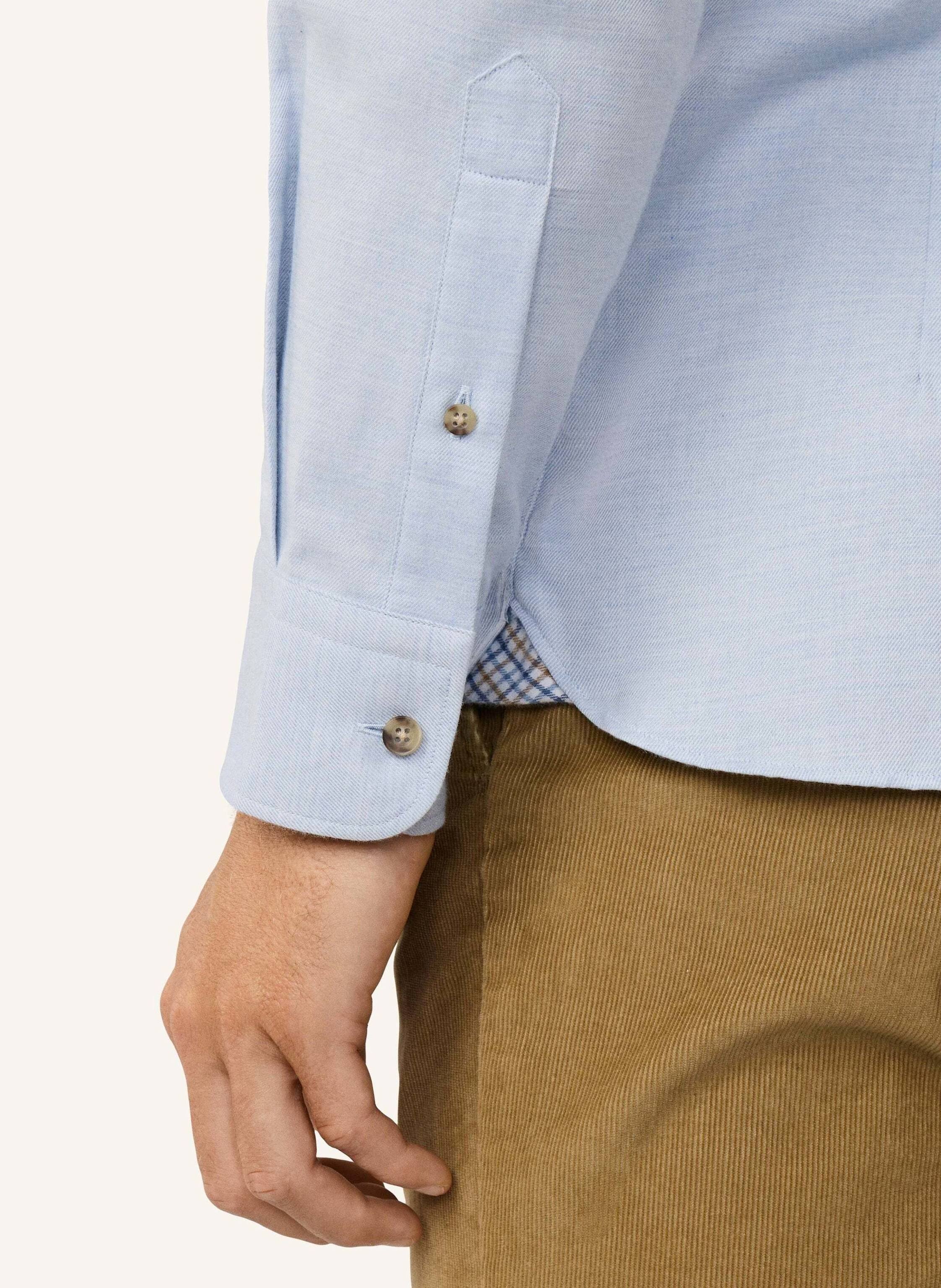 Thumbnail - Hackett London Freizeithemd Flannel Multi Trim blau