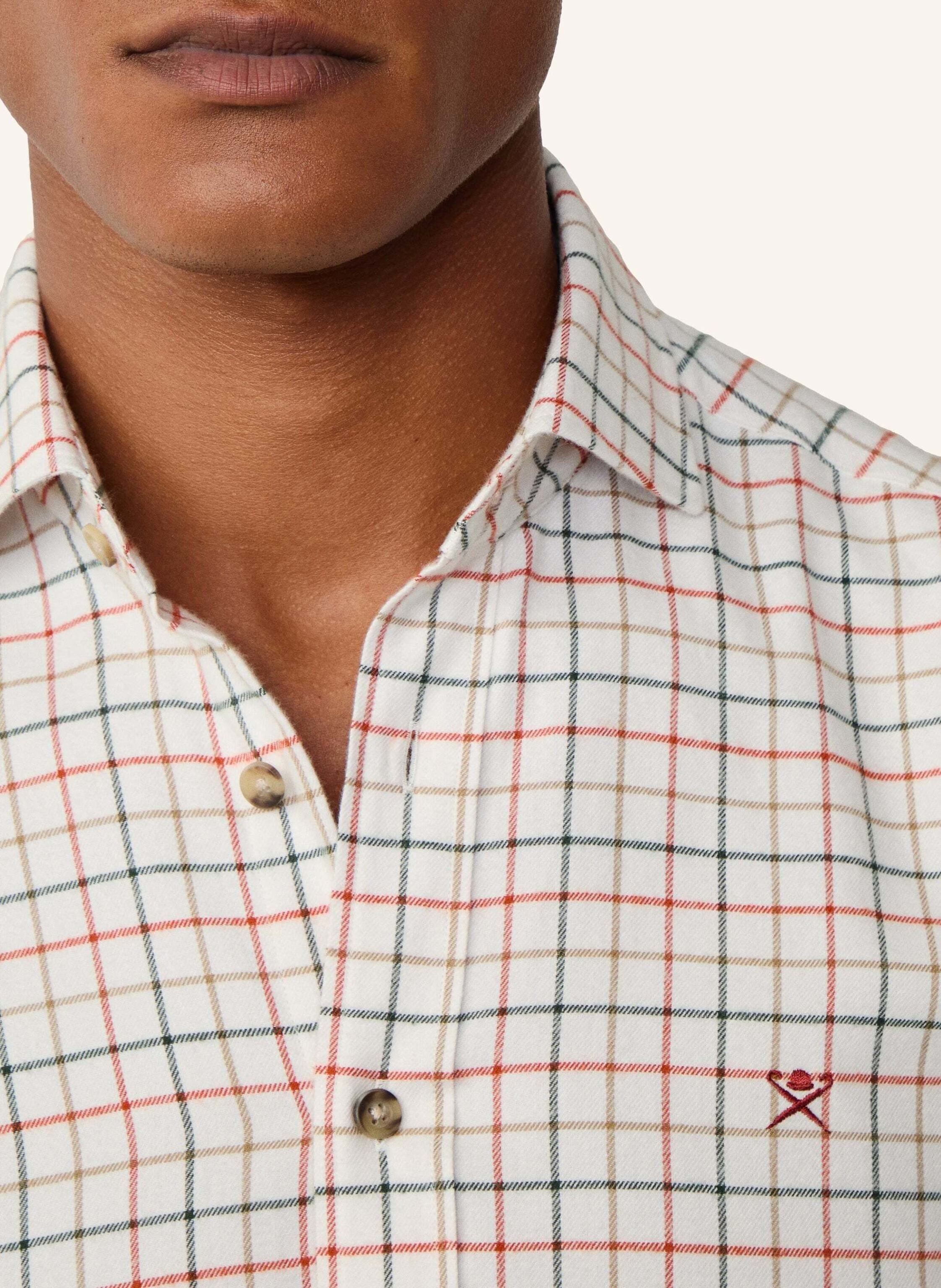 Thumbnail - Hackett London Freizeithemd Lge Flannel Tattersall orange