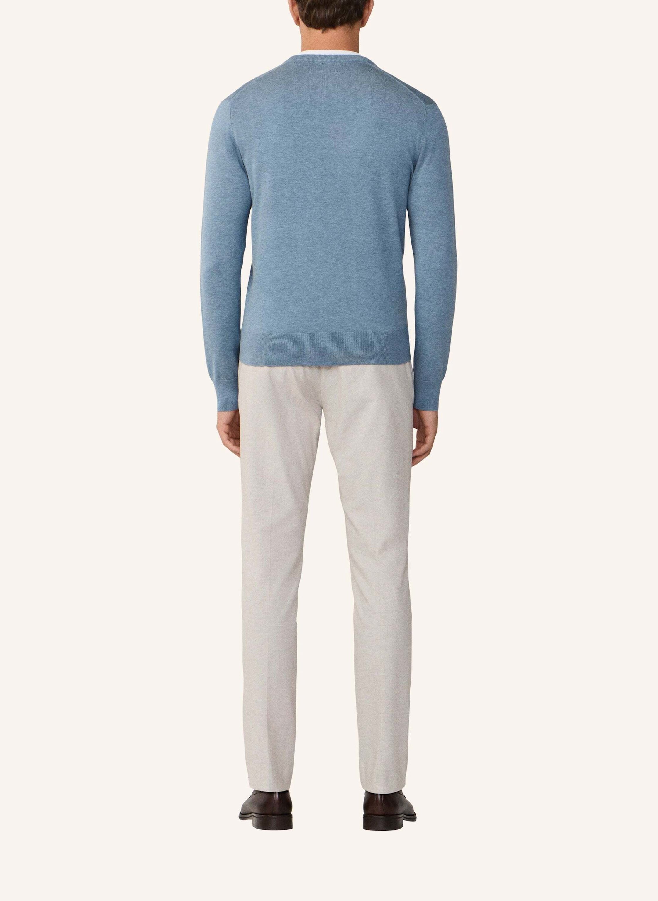 Thumbnail - Hackett London Pullover Cotton Silk Crew blau