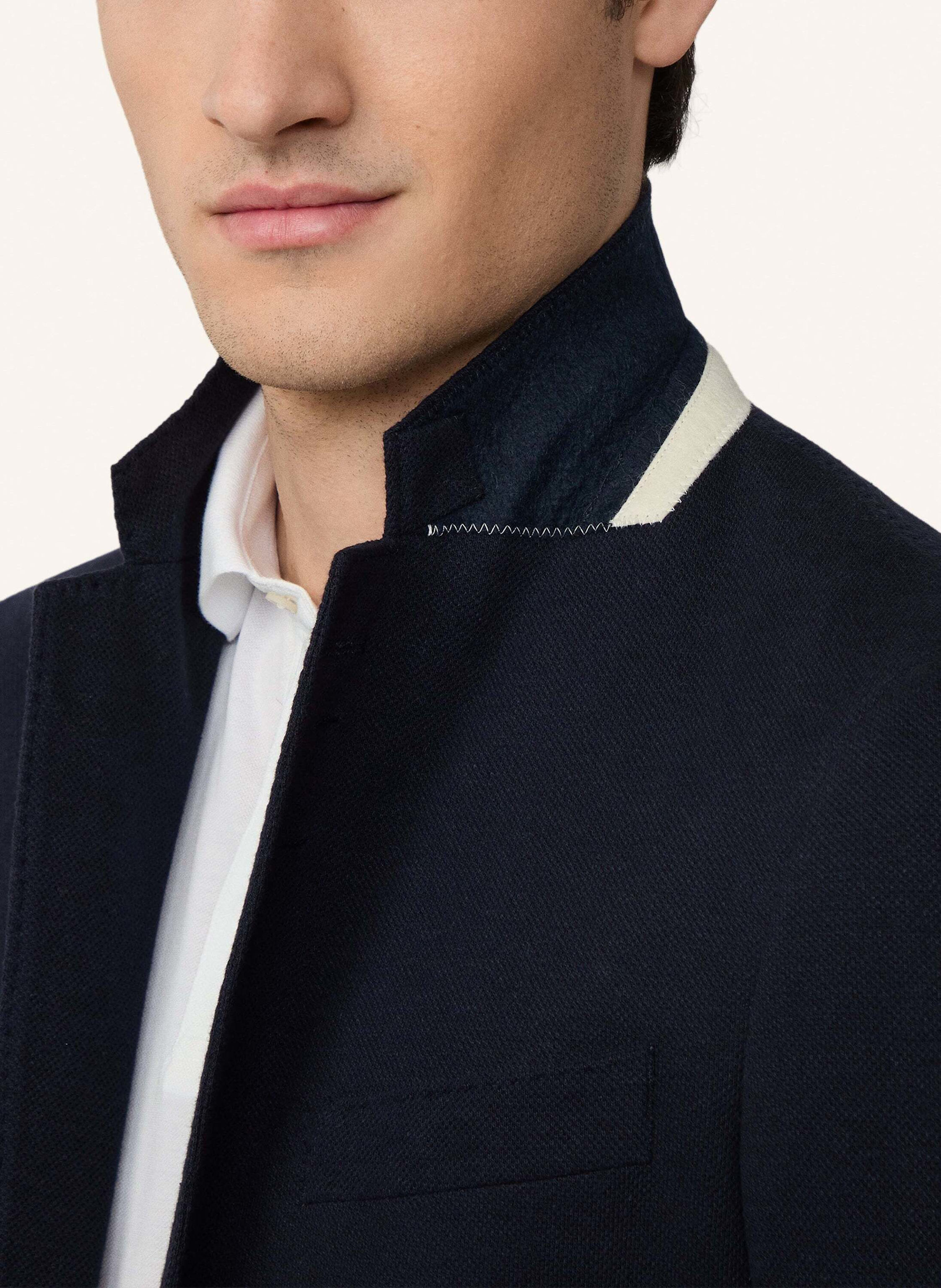 Thumbnail - Hackett London Blazer Textured Jersey Cc blau