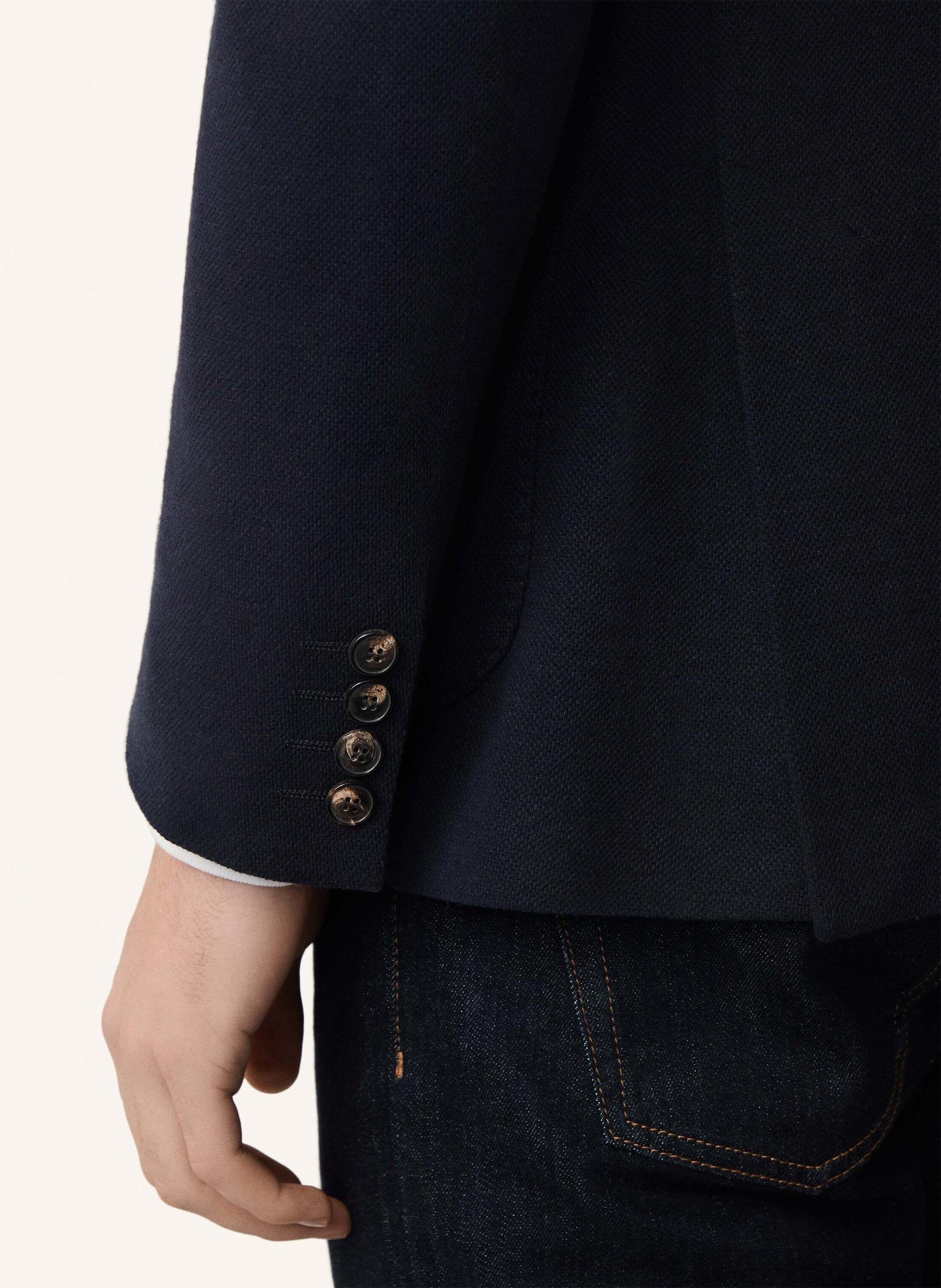 Thumbnail - Hackett London Blazer Textured Jersey Cc blau
